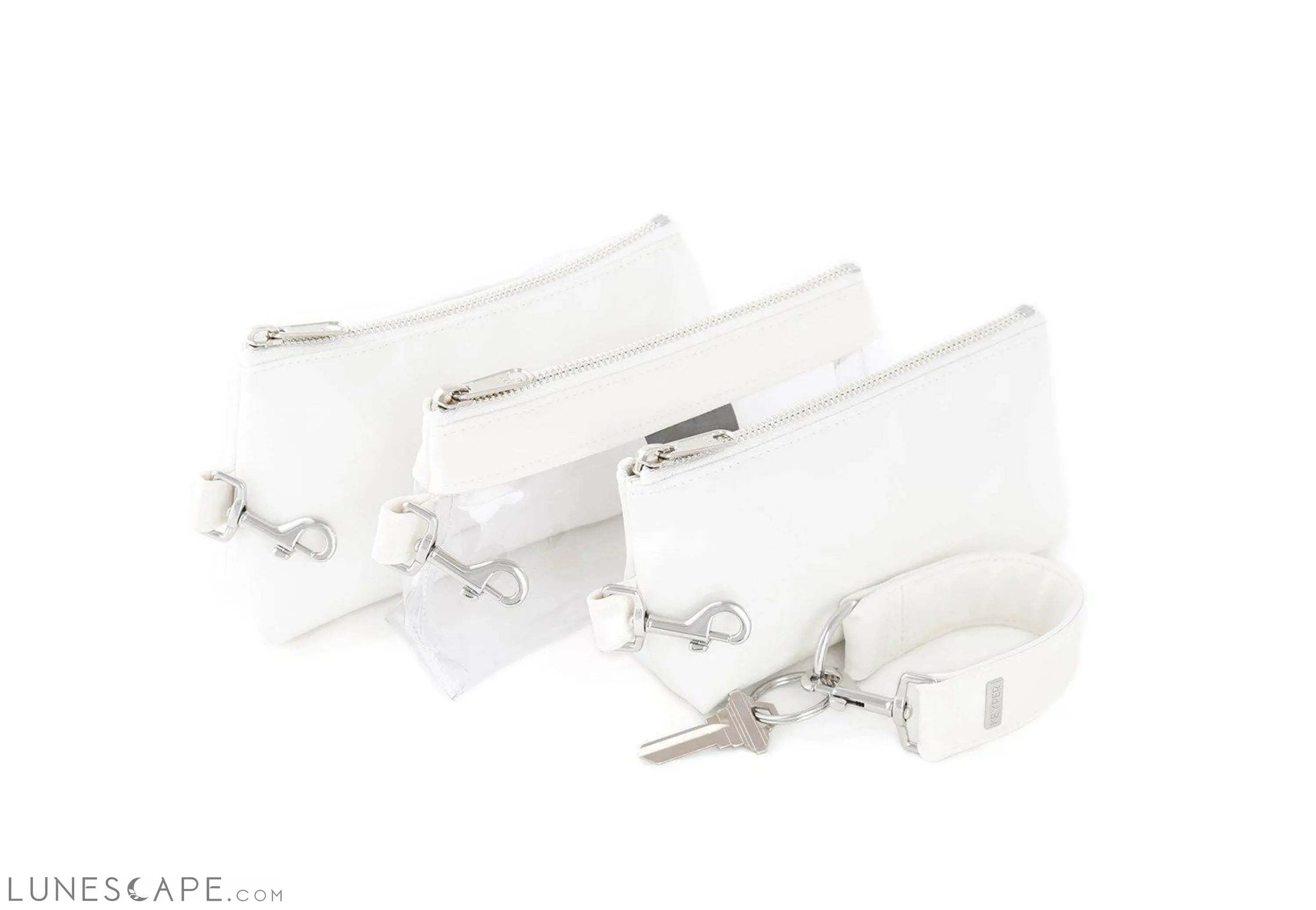 Frost White Vegan Leather WRISTLET SET LUNESCAPE