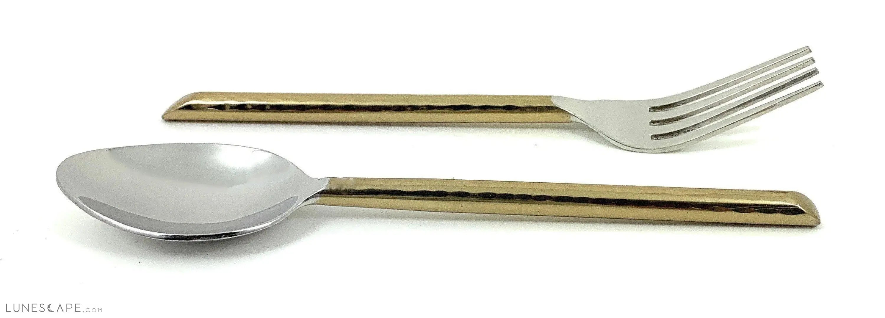 Gold Appetizer Forks & Dessert Spoons - 8 Piece Set LUNESCAPE