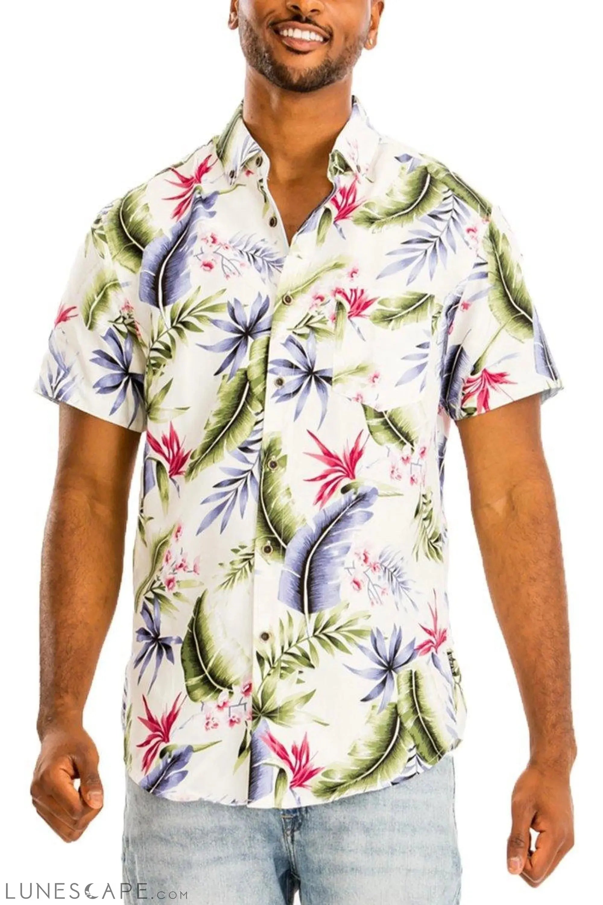 HAWAIIAN BUTTON DOWN SHIRT LUNESCAPE
