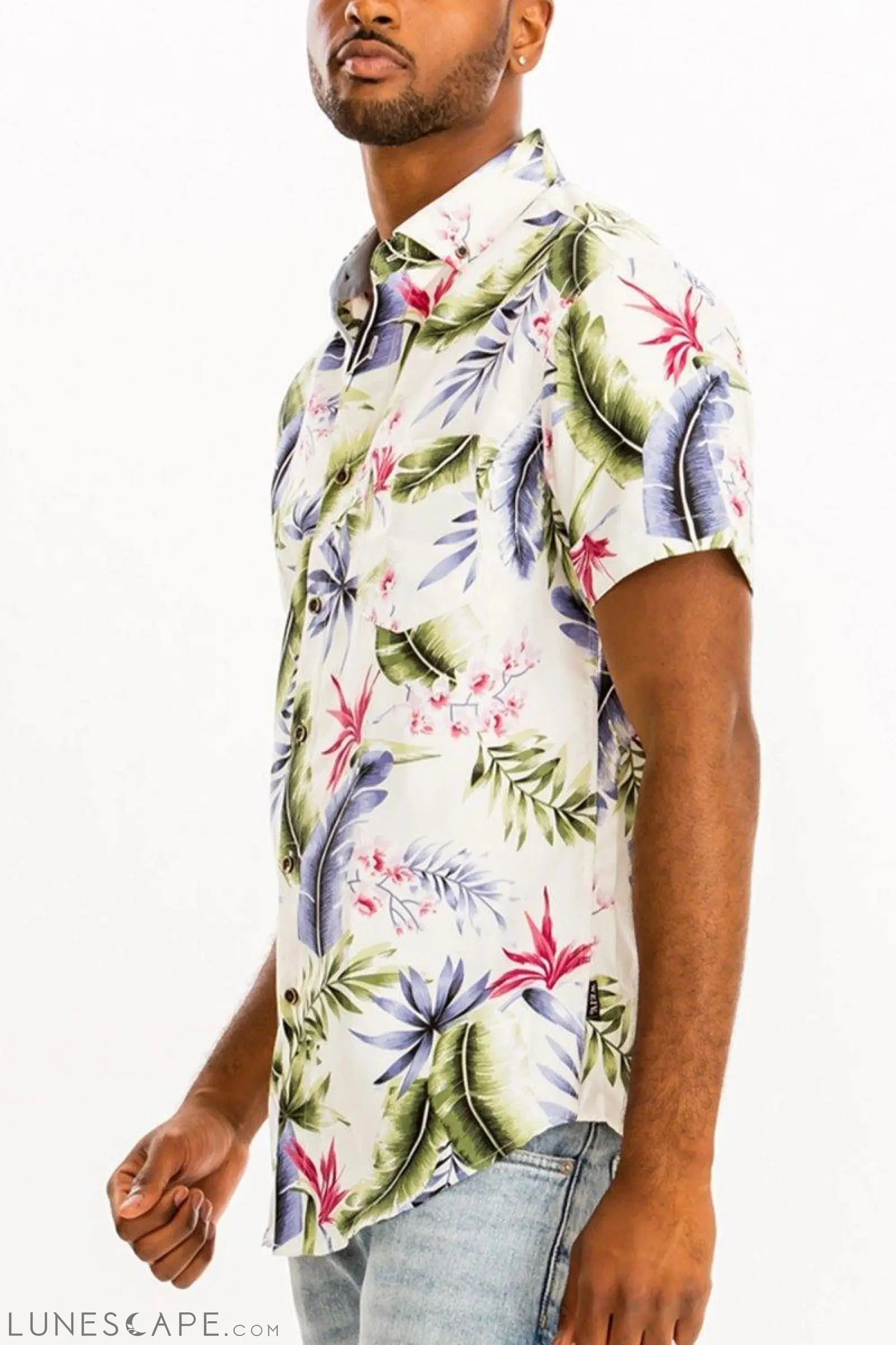 HAWAIIAN BUTTON DOWN SHIRT LUNESCAPE
