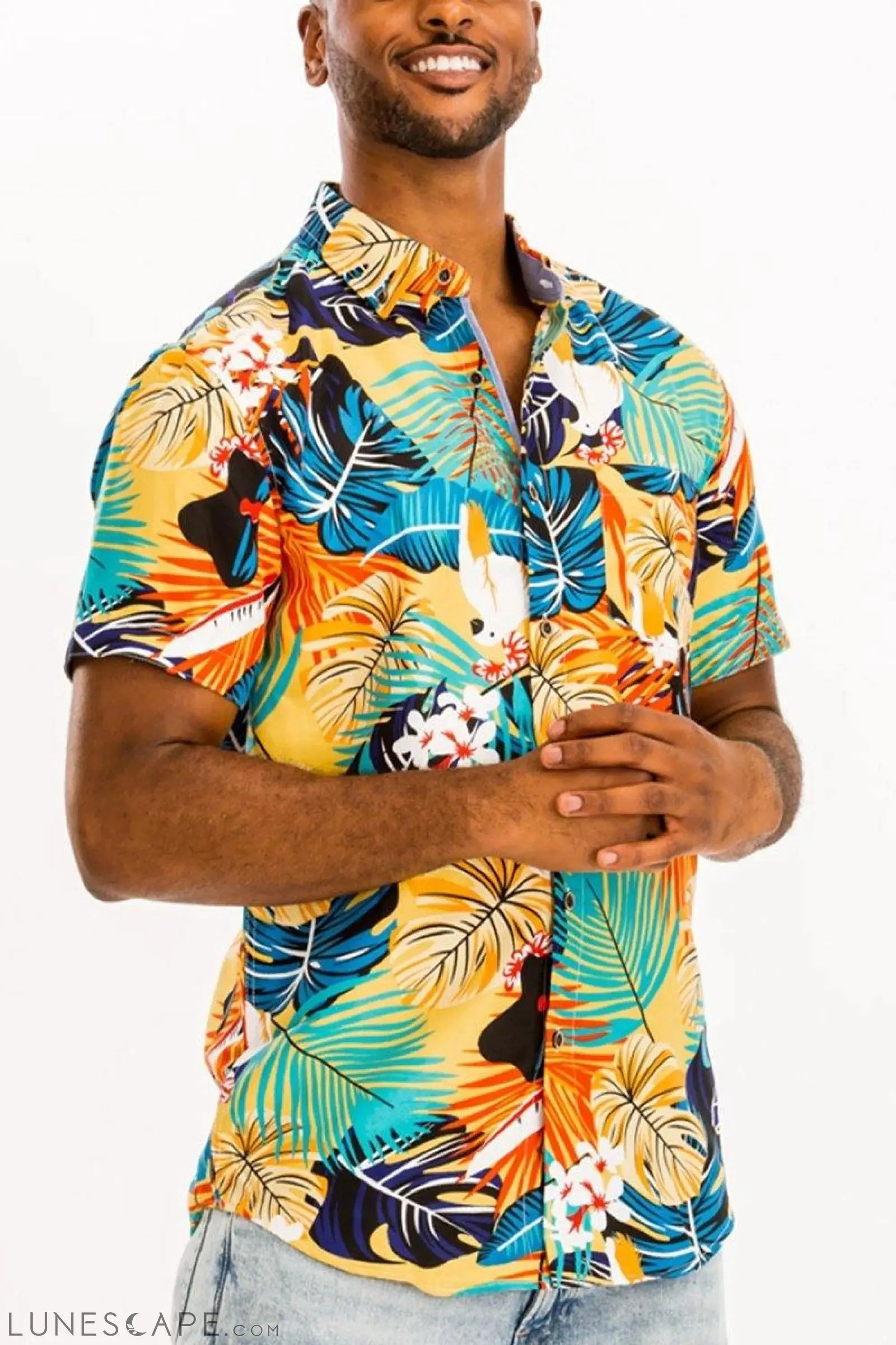 HAWAIIAN BUTTON DOWN SHIRT LUNESCAPE