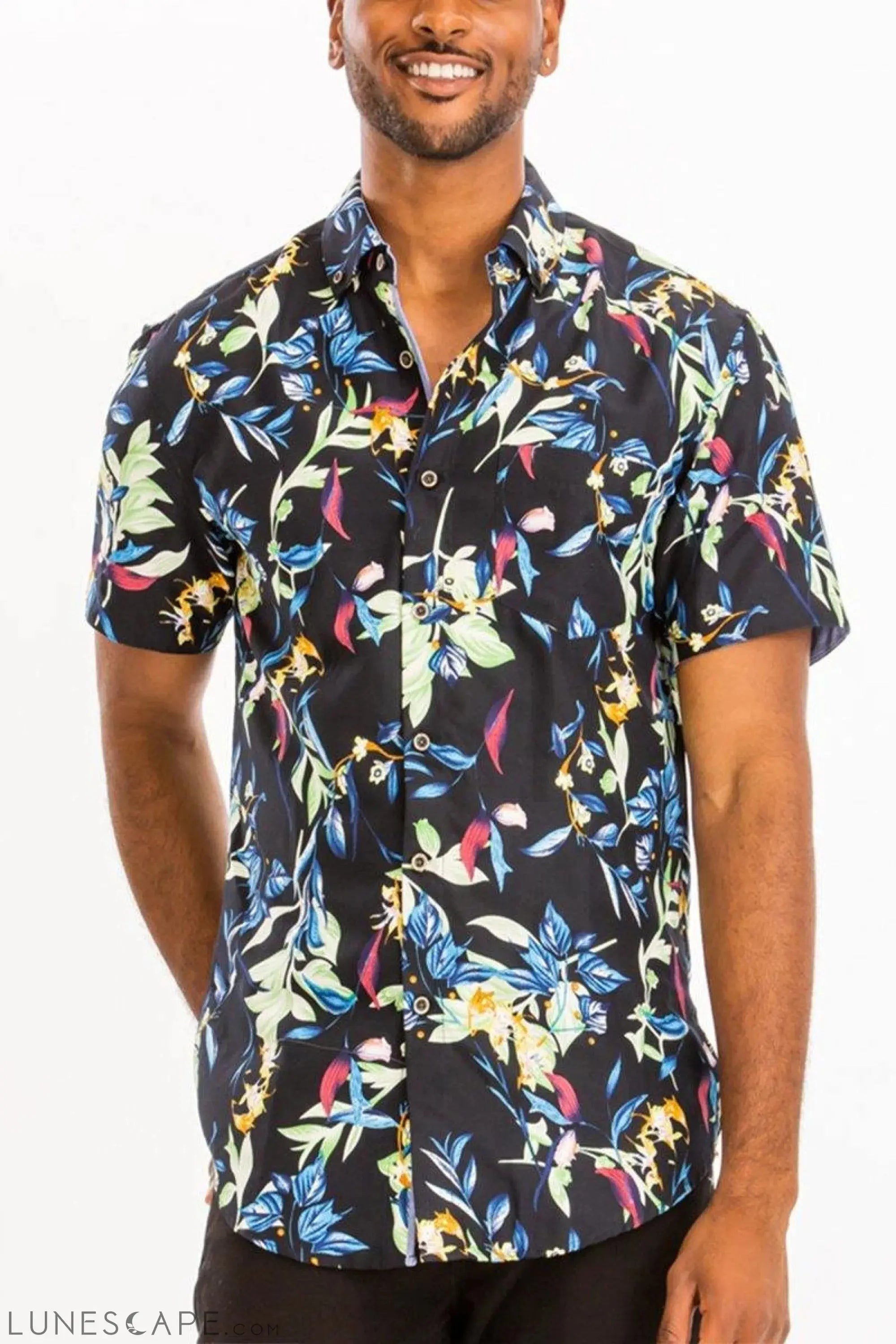 HAWAIIAN BUTTON DOWN SHIRT LUNESCAPE