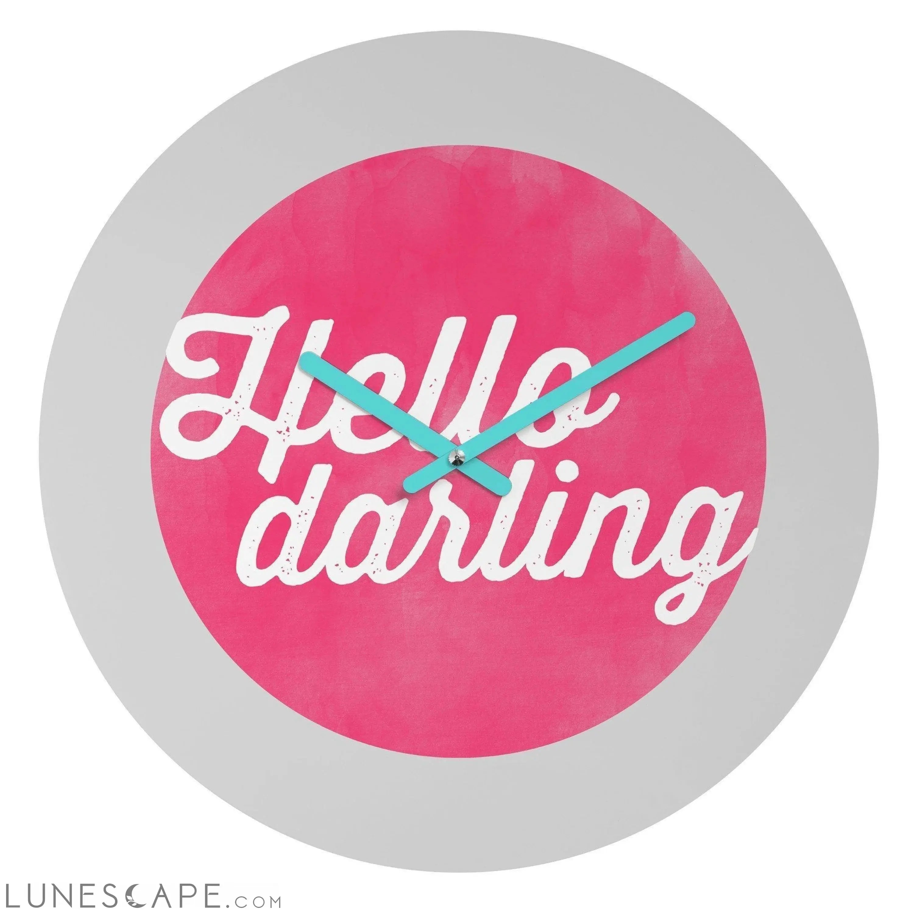 HELLO DARLING WALL CLOCK LUNESCAPE