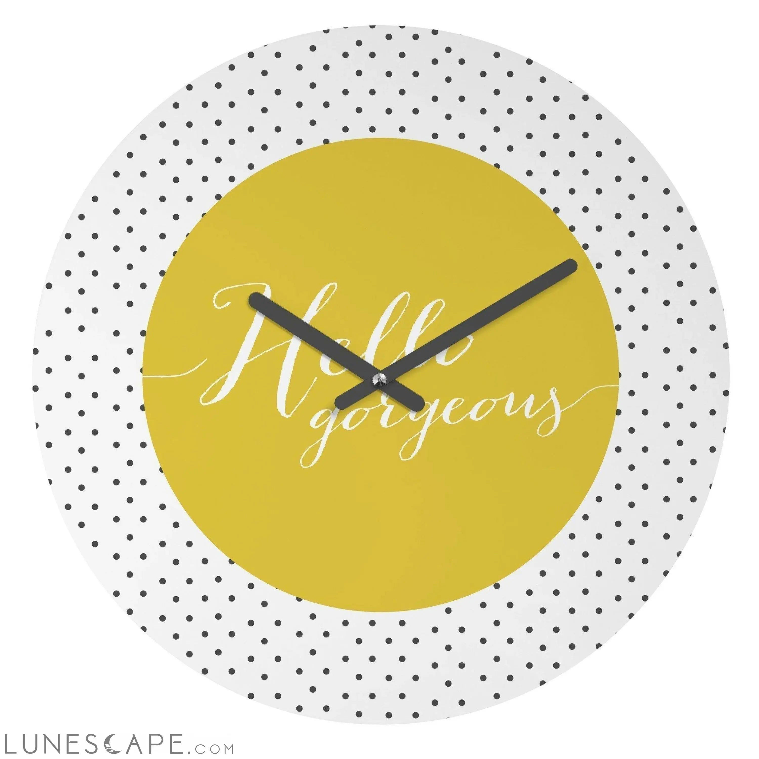 HELLO GORGEOUS WALL CLOCK LUNESCAPE