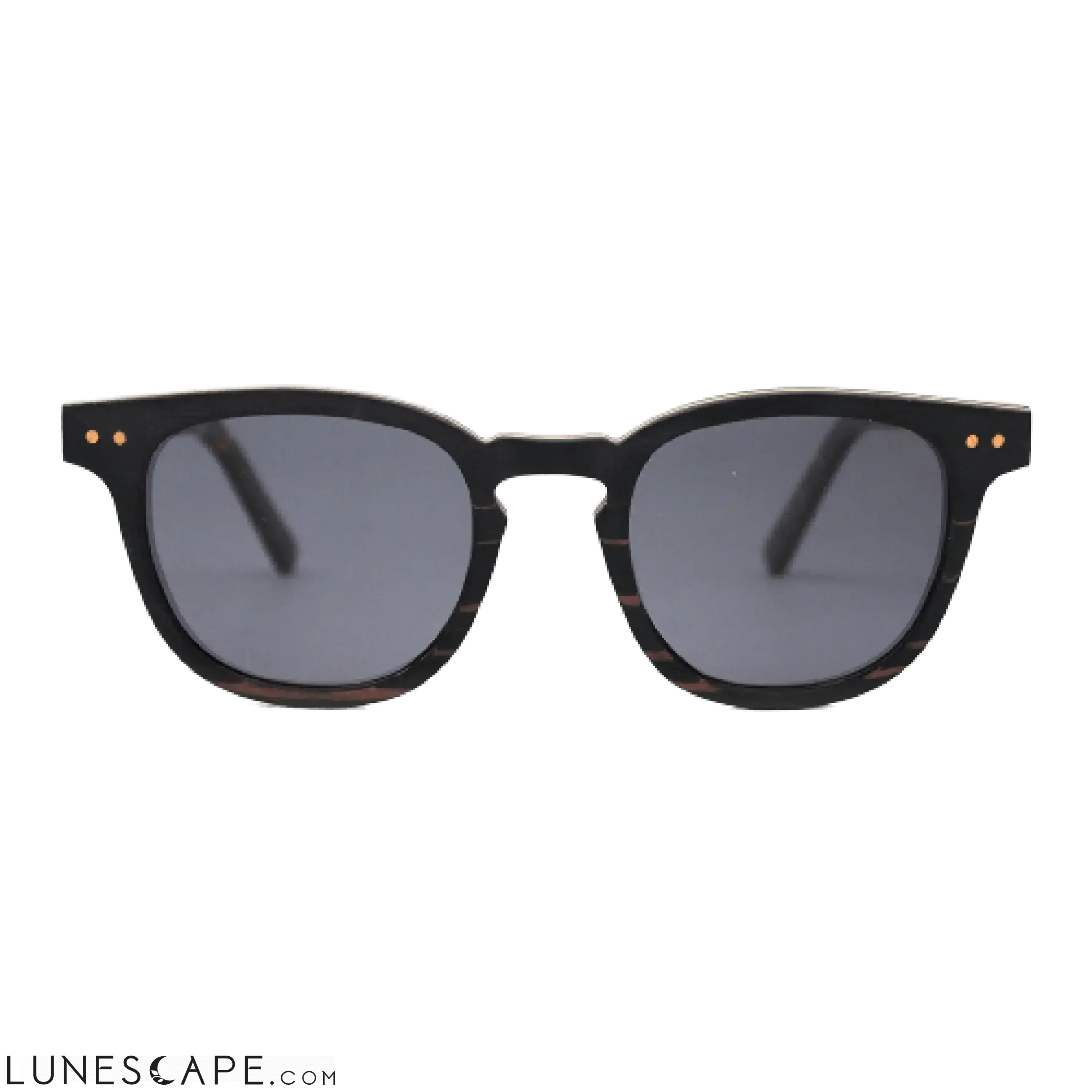 Handcrafted Black Sandalwood Sunnies - Walnut LUNESCAPE