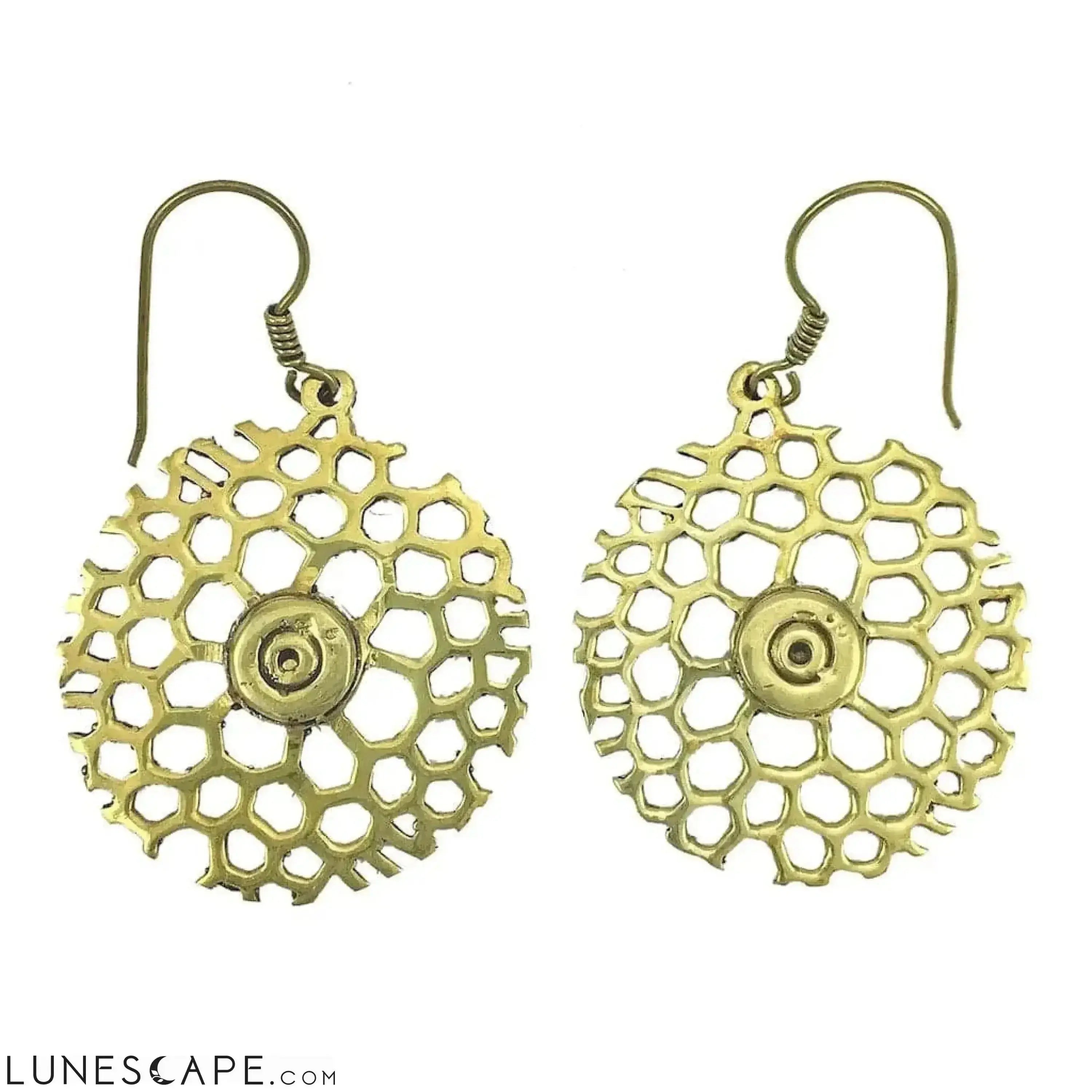Honeycomb Bomb Earrings LUNESCAPE