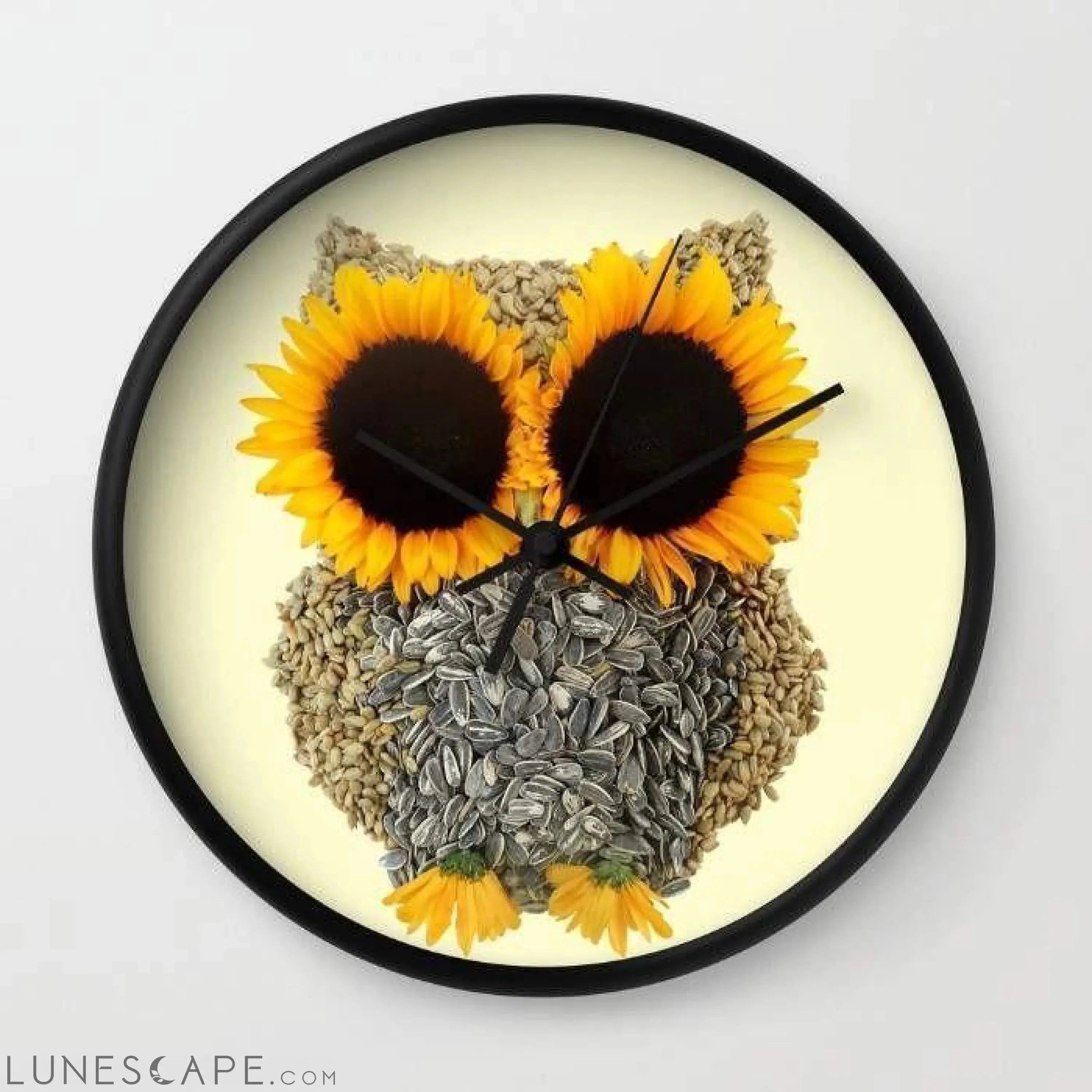 Hoot! Day Owl! Wall clock LUNESCAPE