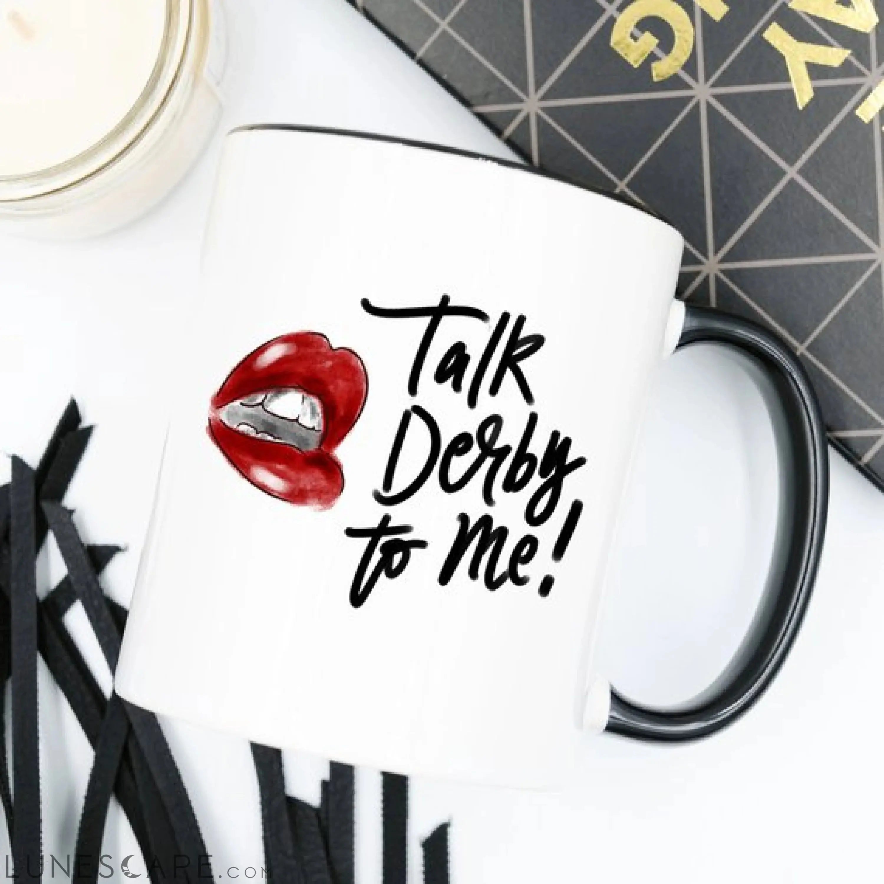 Horse Racing Coffee Mug,Talk Derby To Me with Hot LUNESCAPE