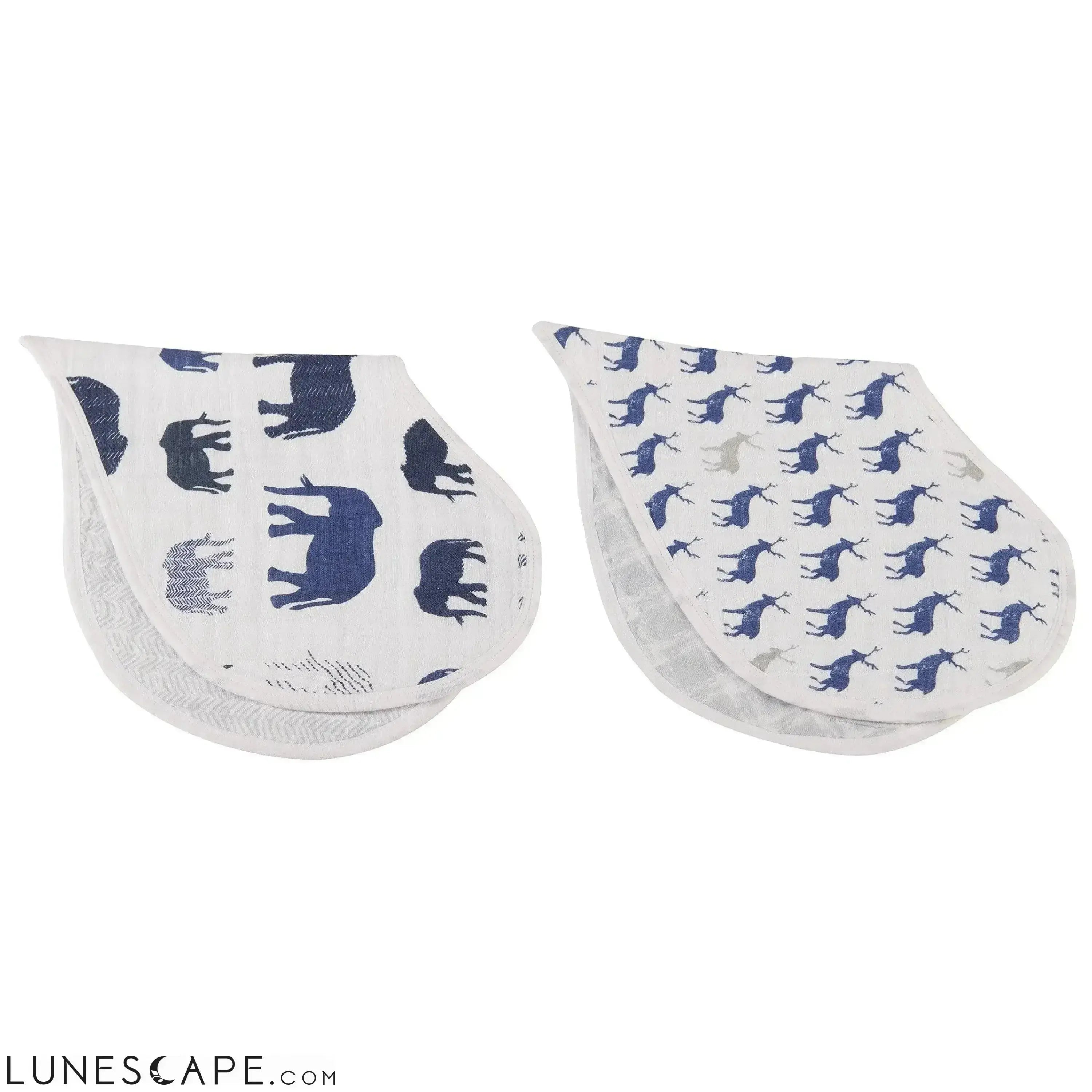 In The Wild Elephant Heart Bibs - Set of 2 LUNESCAPE