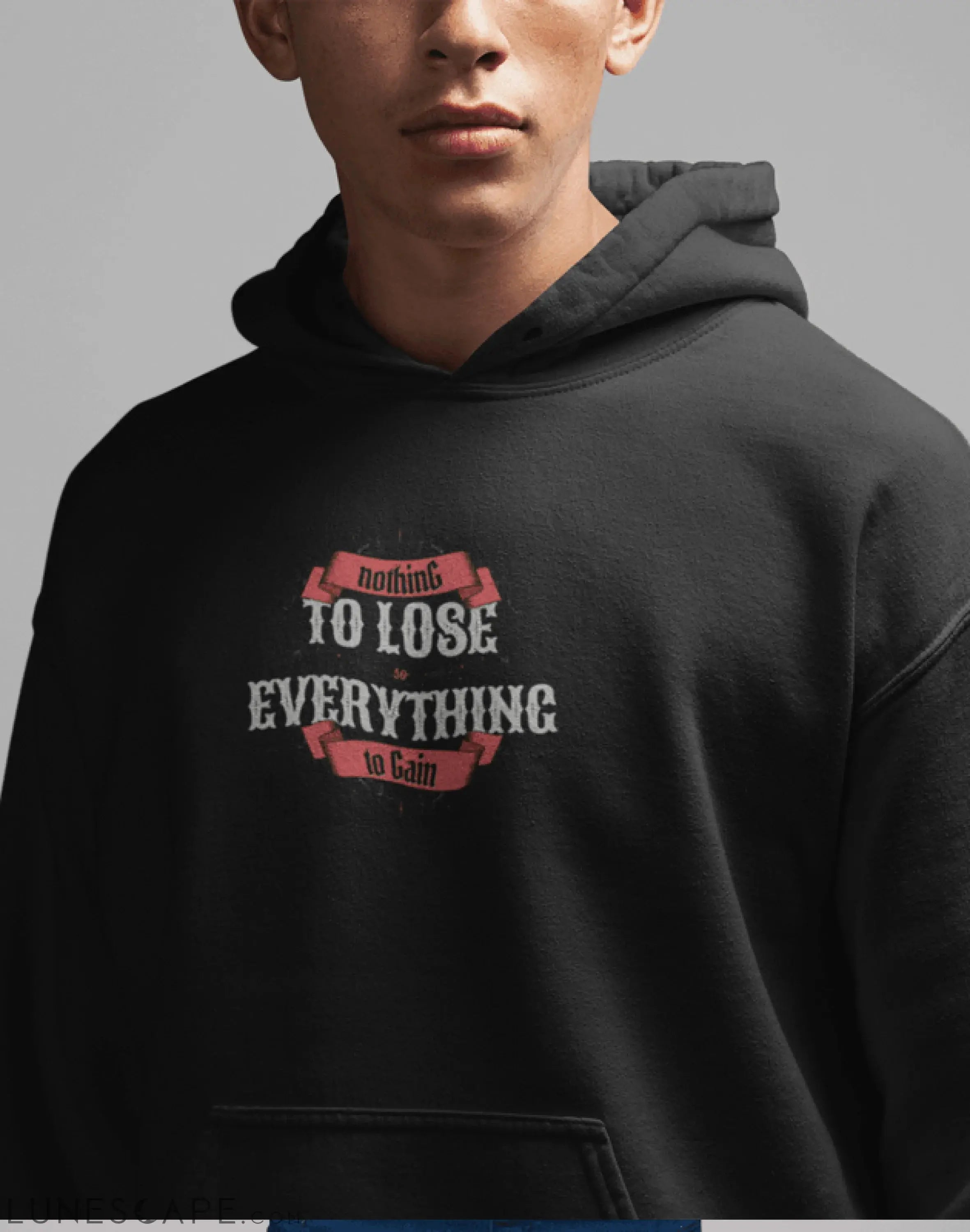 LOSE / GAIN HOODED SWEATSHIRT LUNESCAPE