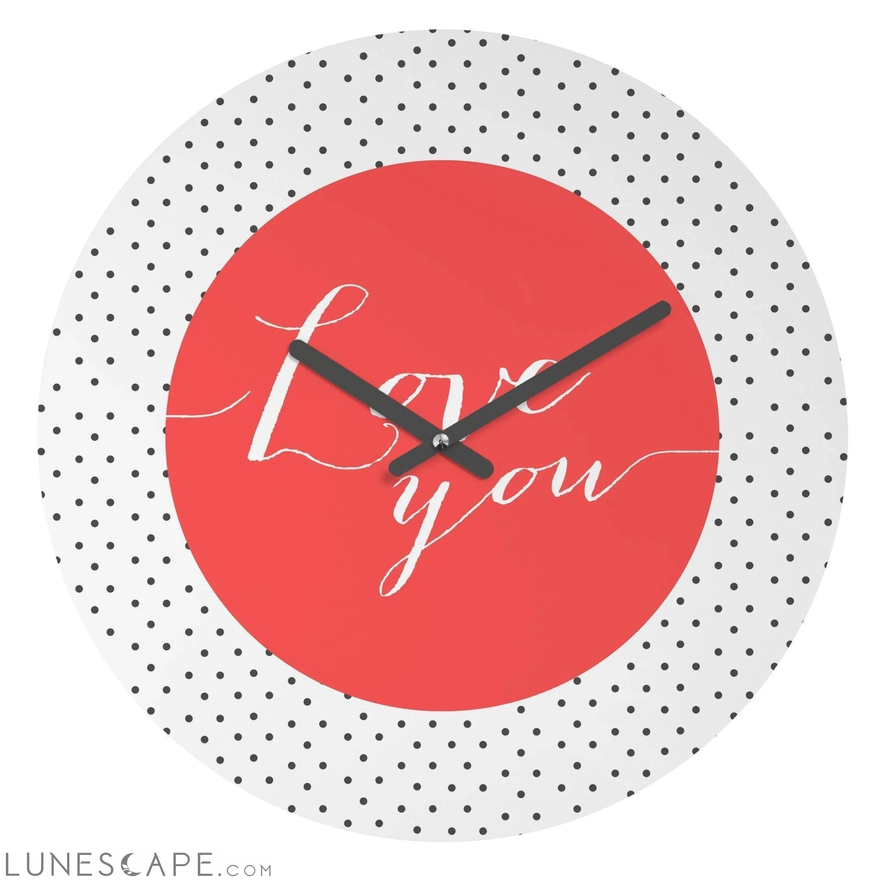 LOVE YOU WALL CLOCK LUNESCAPE