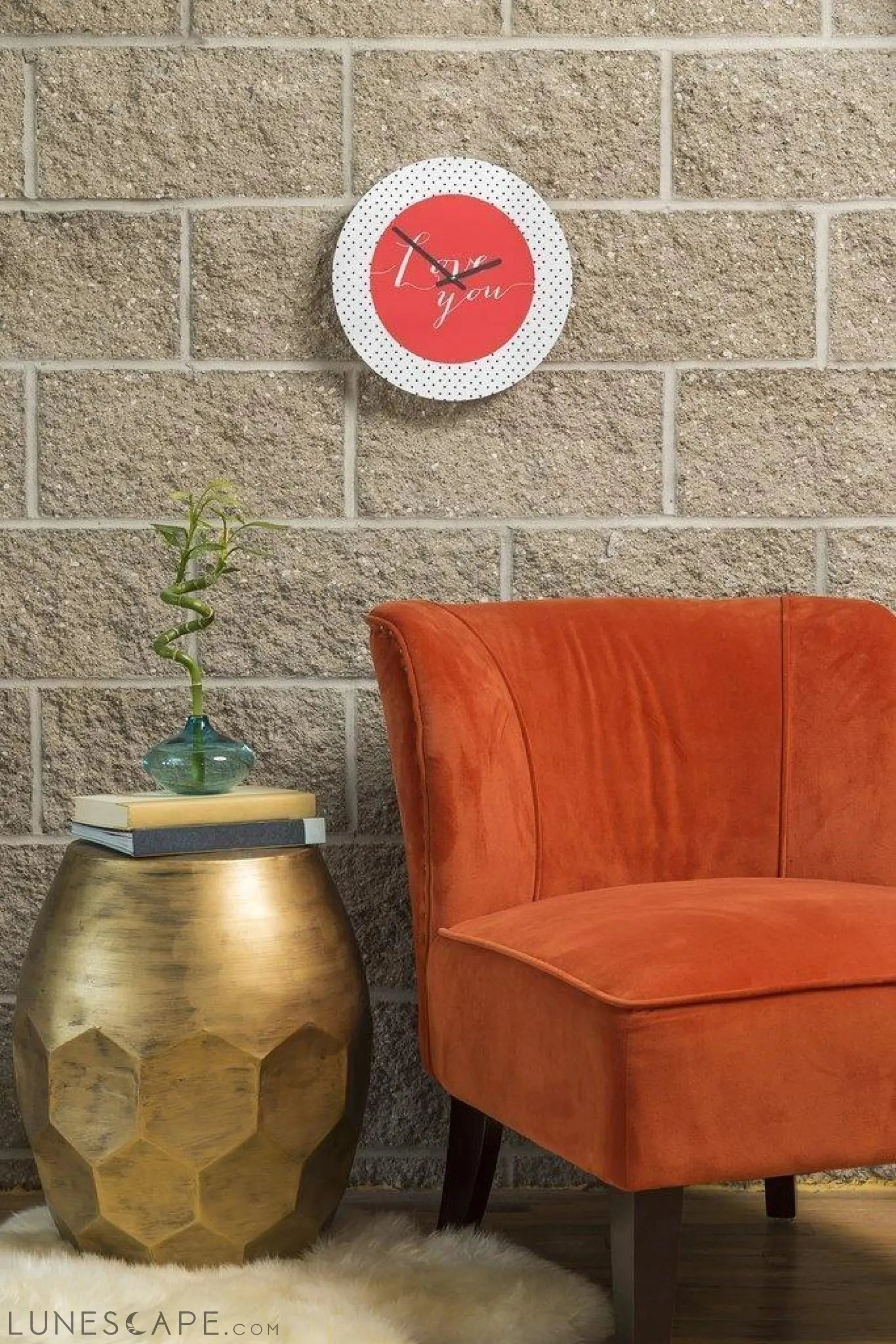 LOVE YOU WALL CLOCK LUNESCAPE