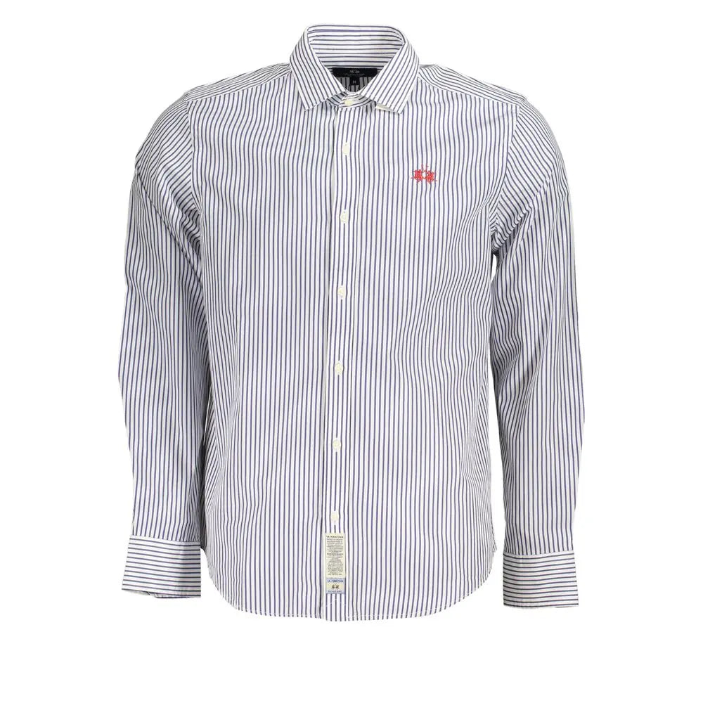 La Martina White Cotton Shirt LUNESCAPE