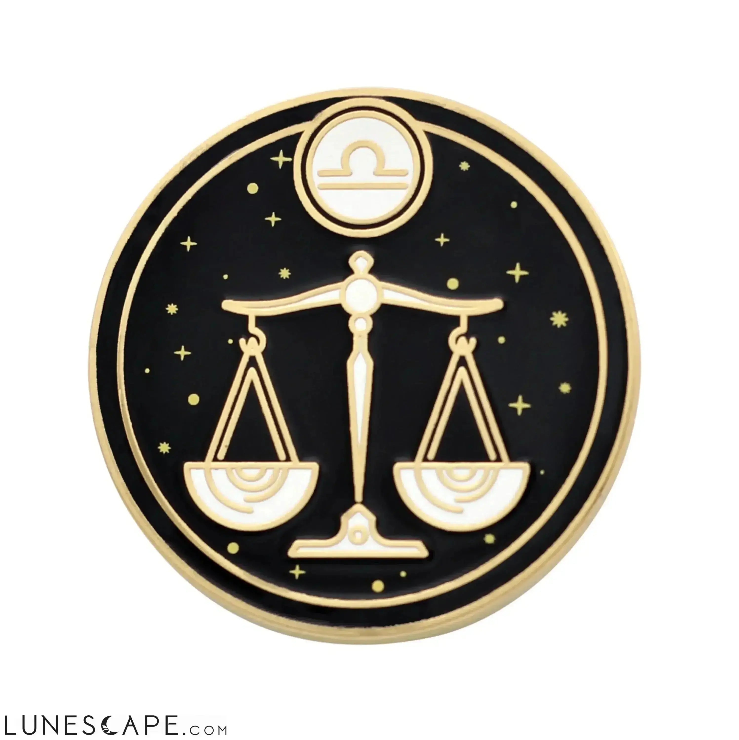 Libra Zodiac Sign Enamel Pin LUNESCAPE