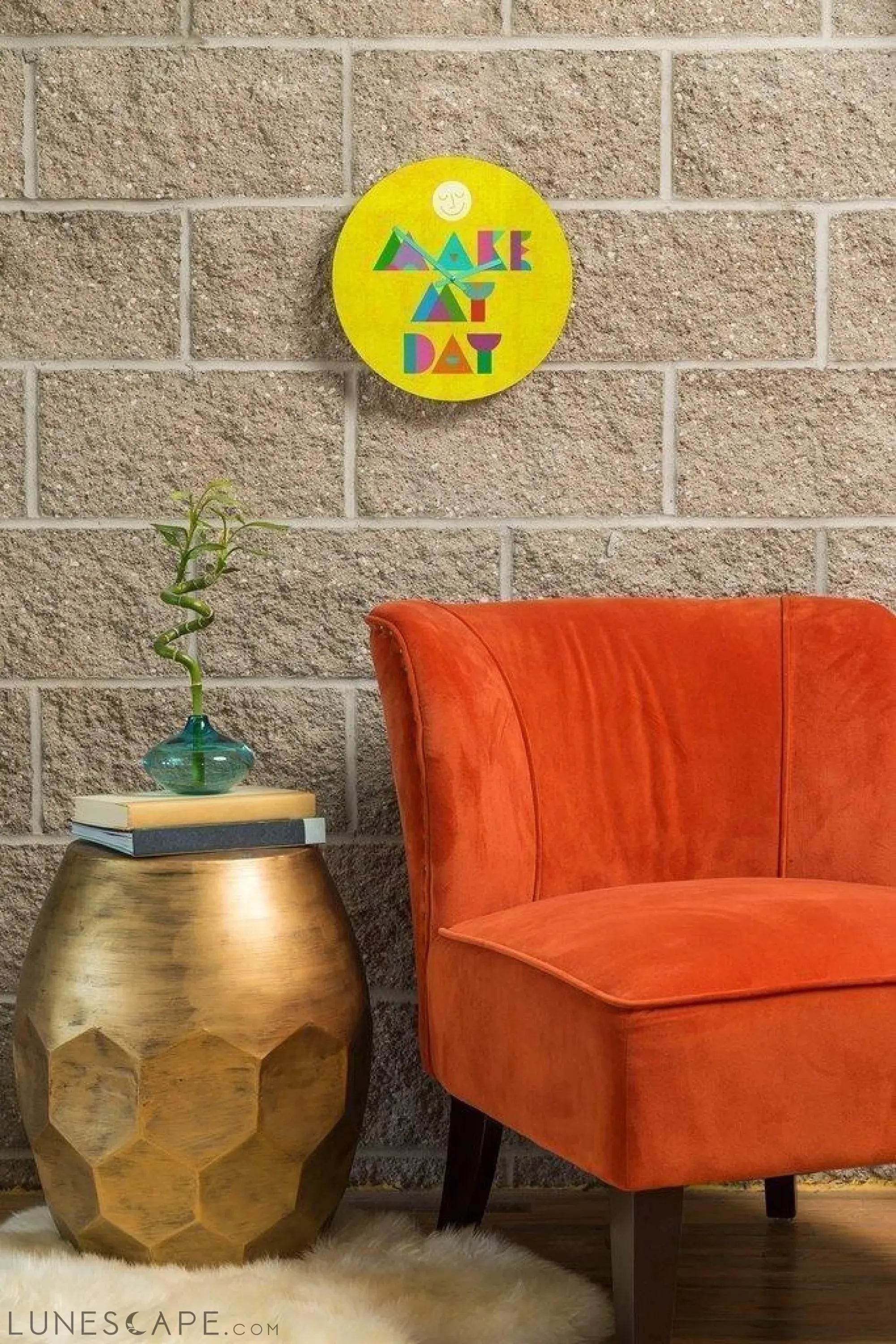 MAKE MY DAY WALL CLOCK LUNESCAPE