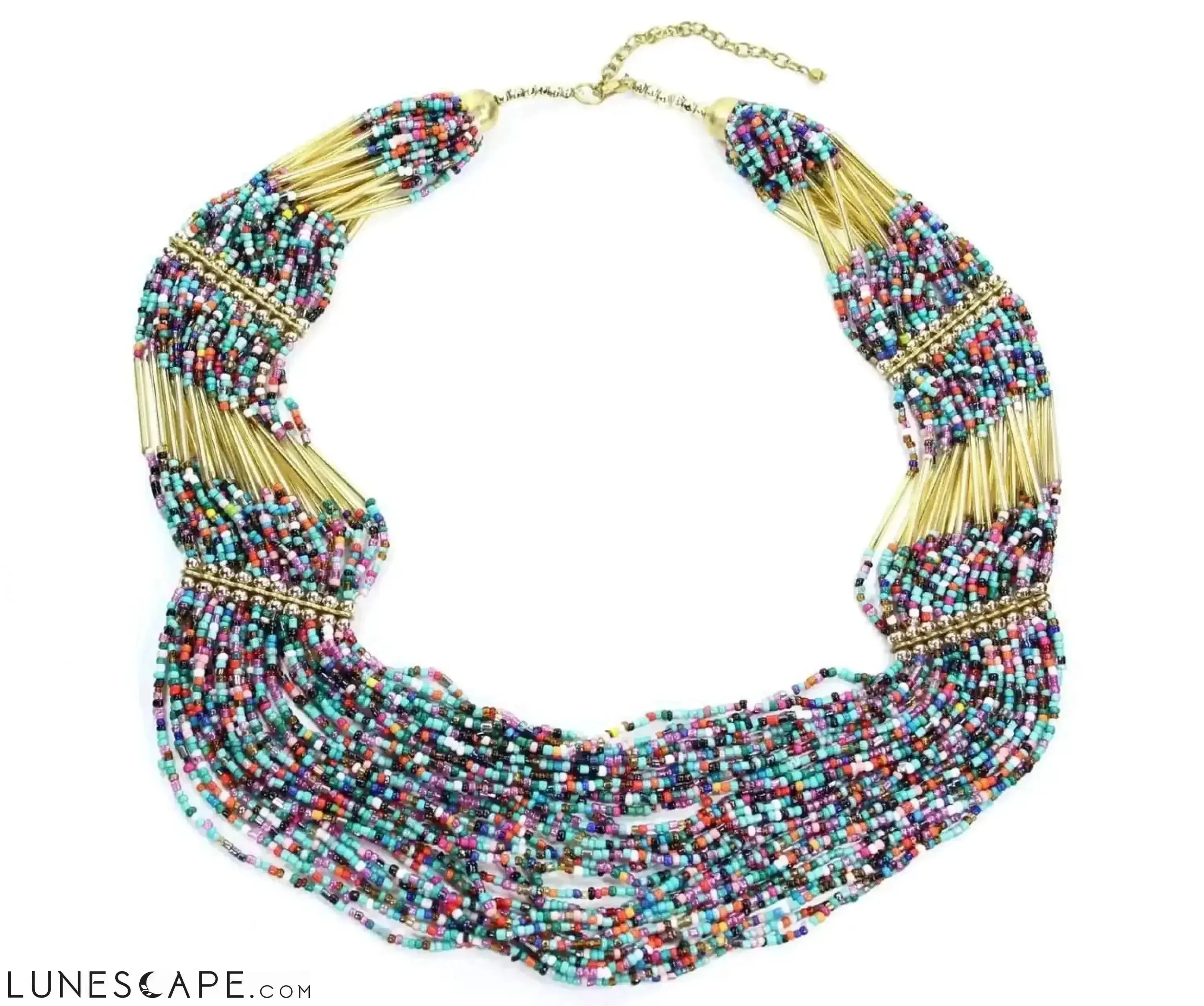 Multi-Layered Beaded Necklace LUNESCAPE