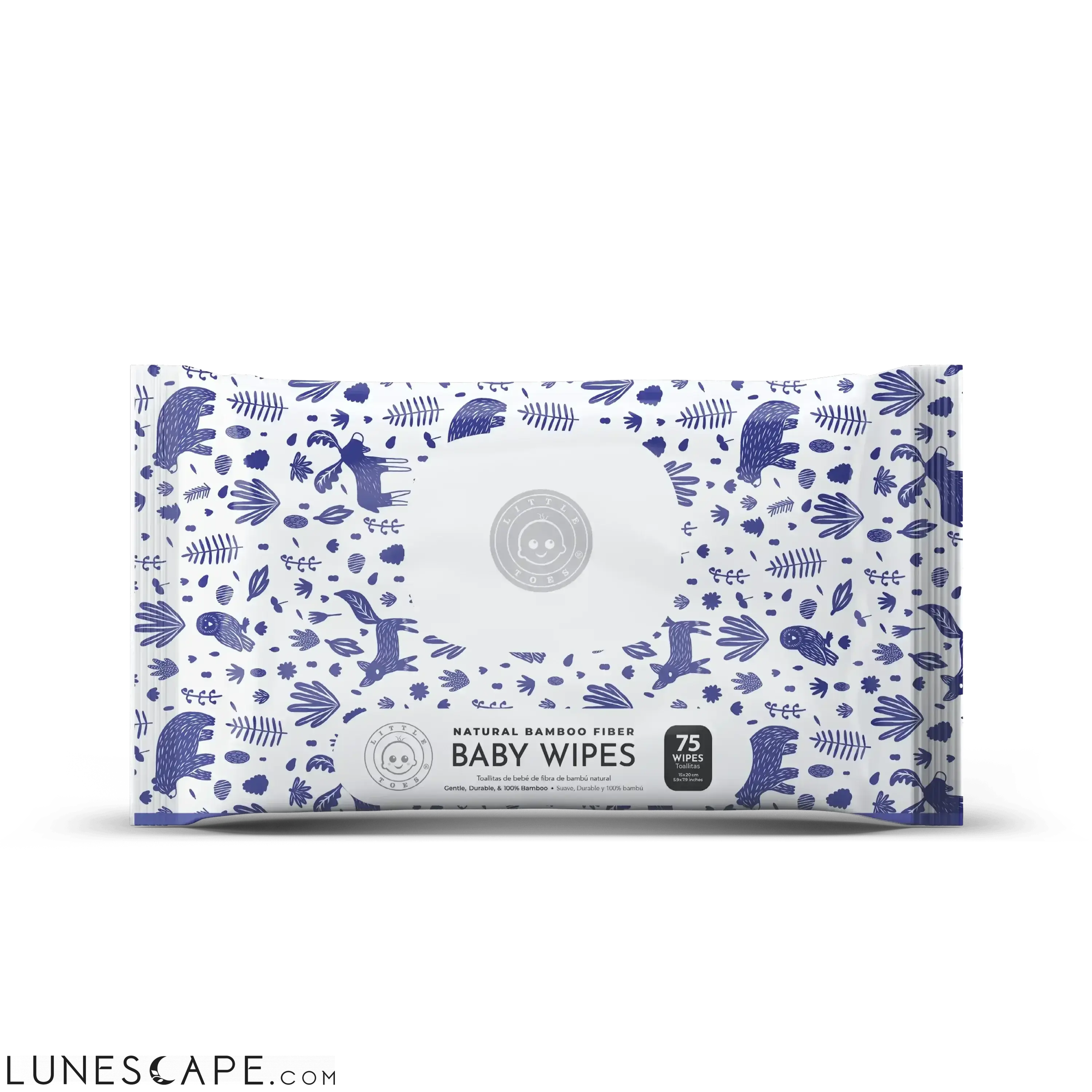 Natural Bamboo Fiber Baby Wipes- 75 Pack LUNESCAPE