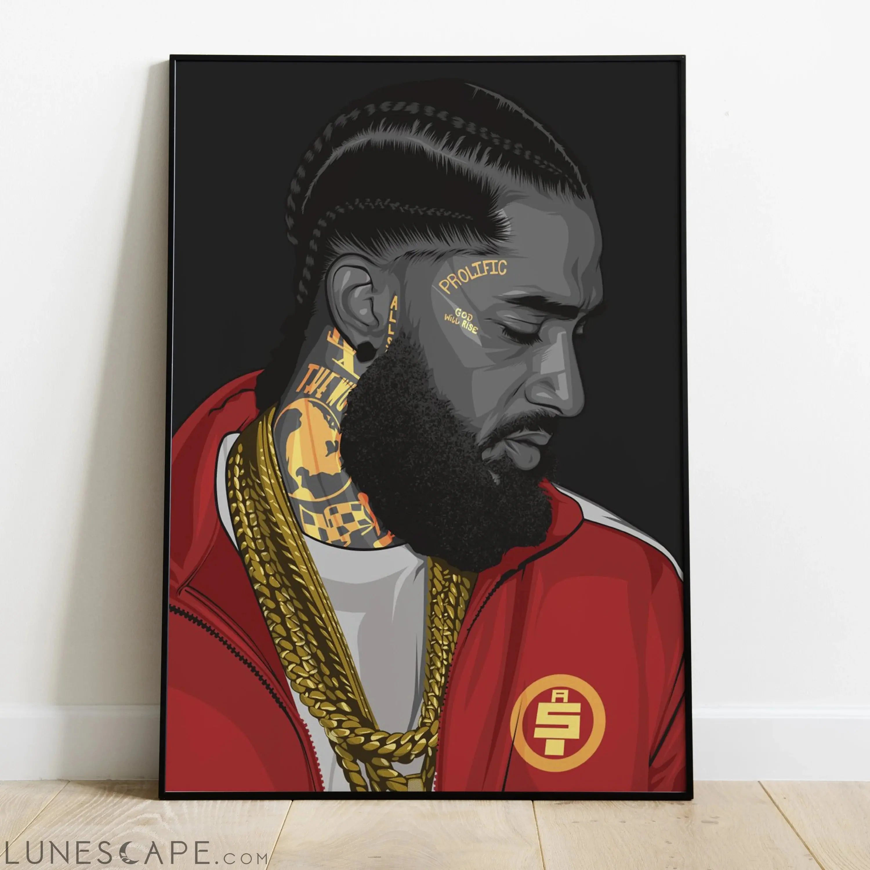 Nipsey Hustle Wall Poster - Multiple Sizes LUNESCAPE