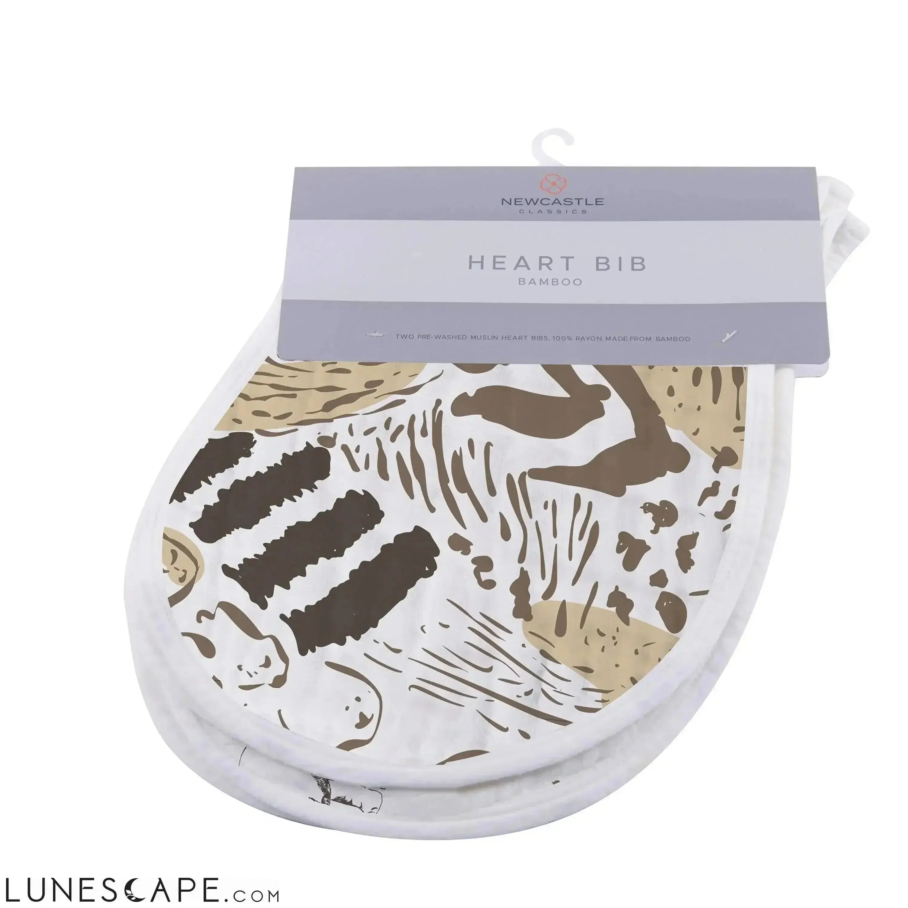On The Savannah Heart Bibs - Set of 2 LUNESCAPE