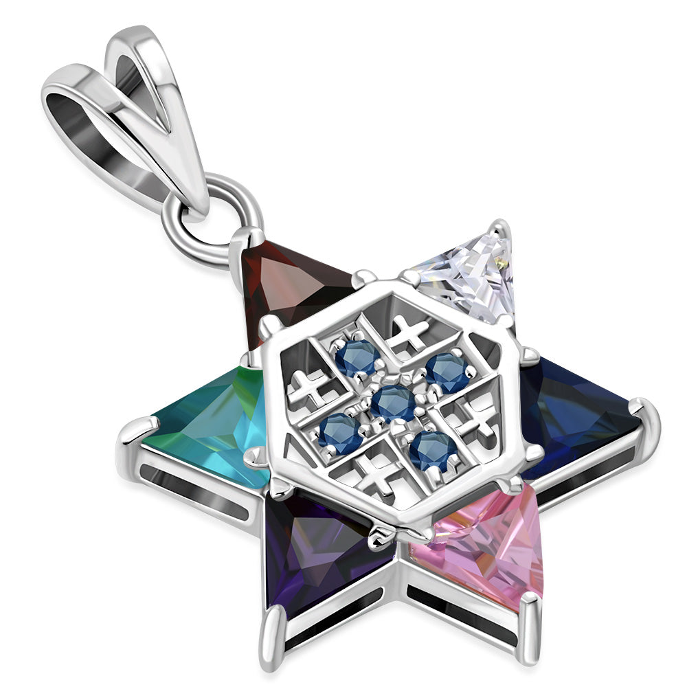 Jerusalem Star of David Silver Pendant