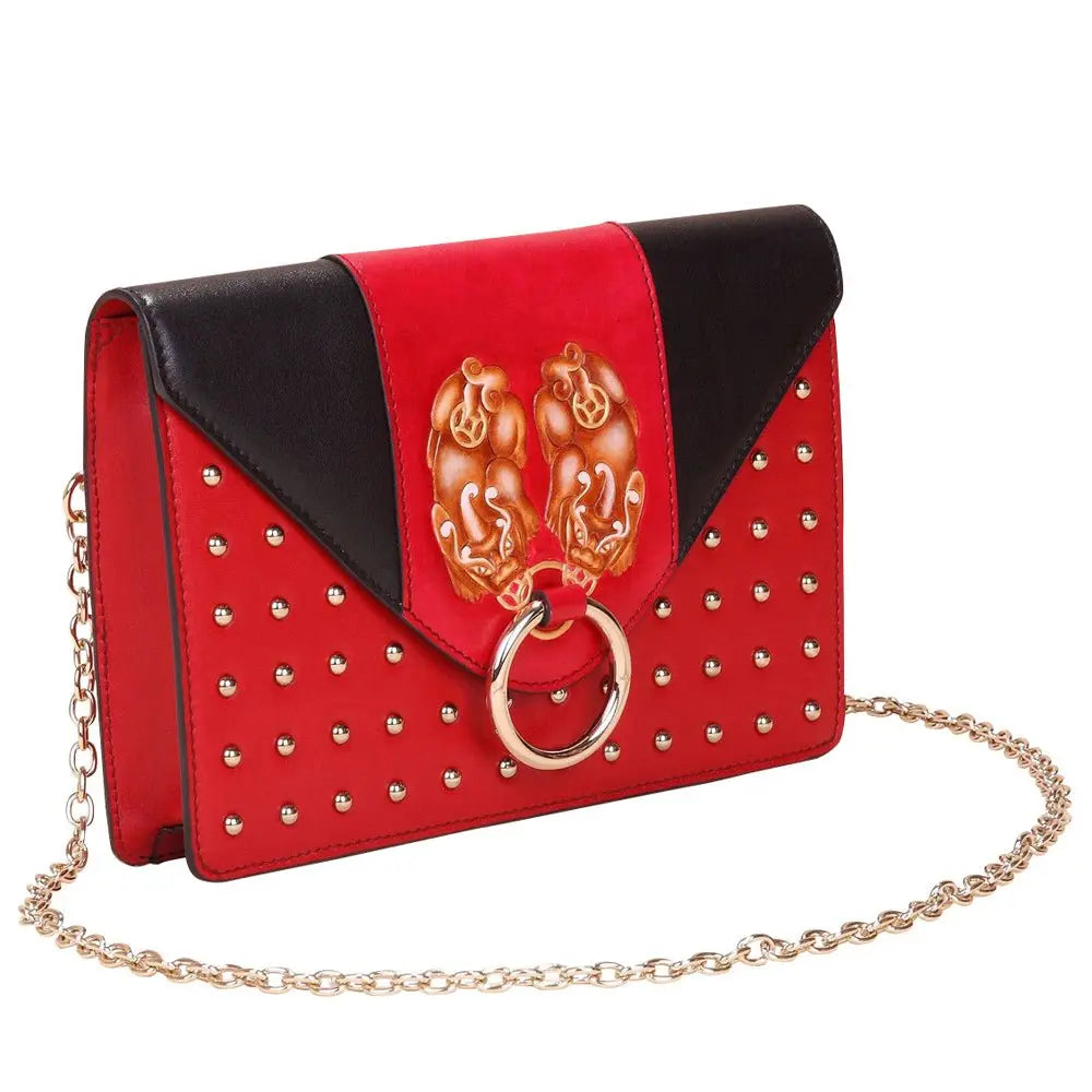 PX (PiXiu) Red Crossbody Clutch LUNESCAPE
