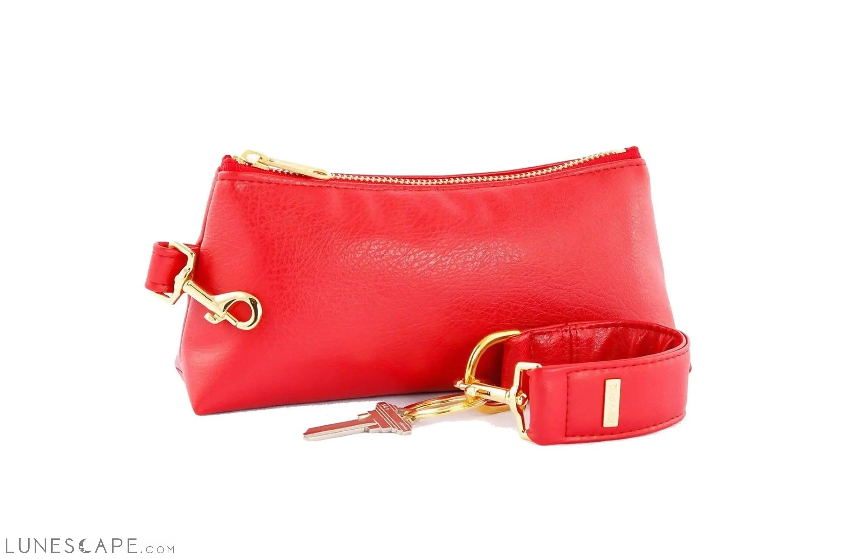 Perfect Red Vegan Leather 2-Piece WRISTLET SET LUNESCAPE
