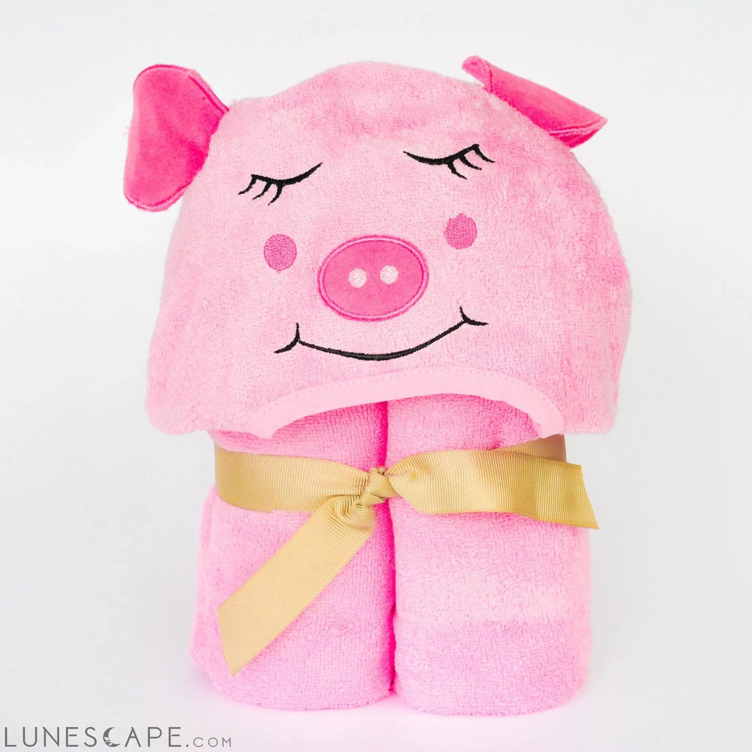 Piggy Hooded Bamboo Towel - Child Size LUNESCAPE