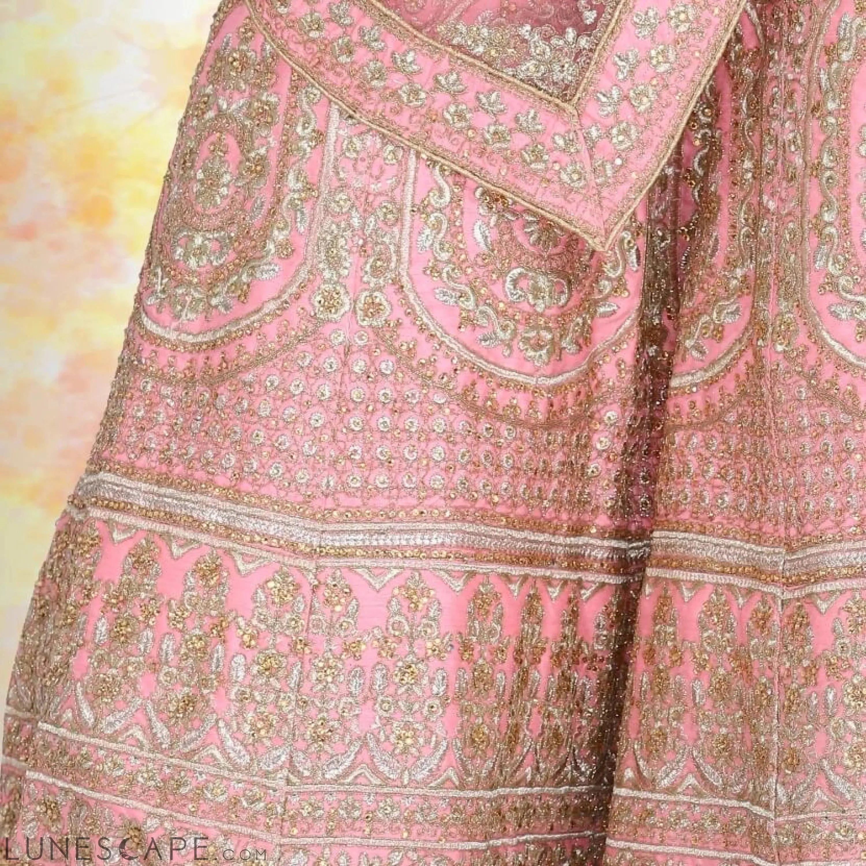 Pink Bridal Lehenga for Wedding LUNESCAPE