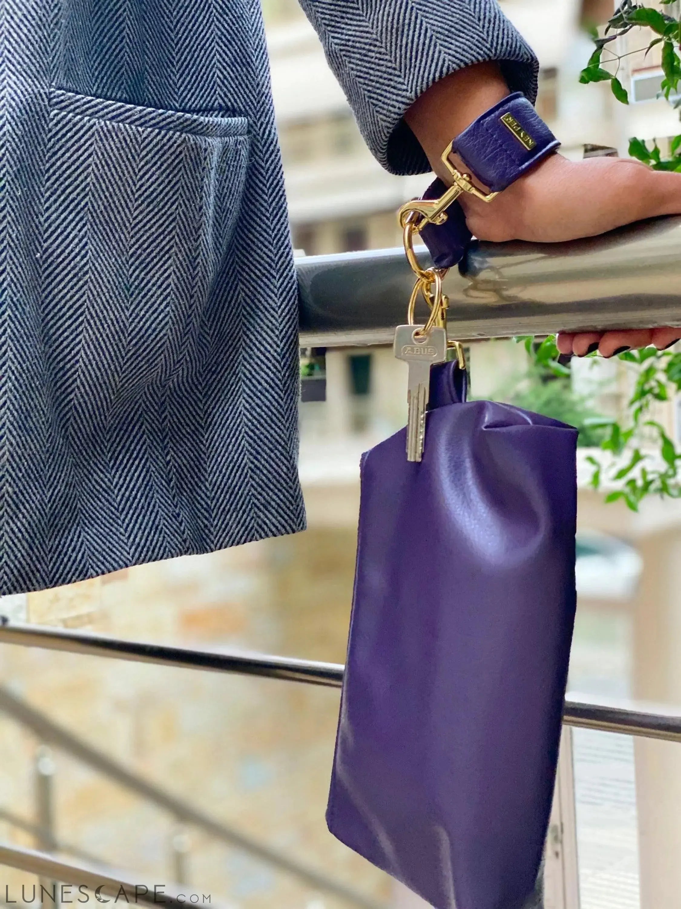 Pretty Purple Vegan Leather Bag LUNESCAPE