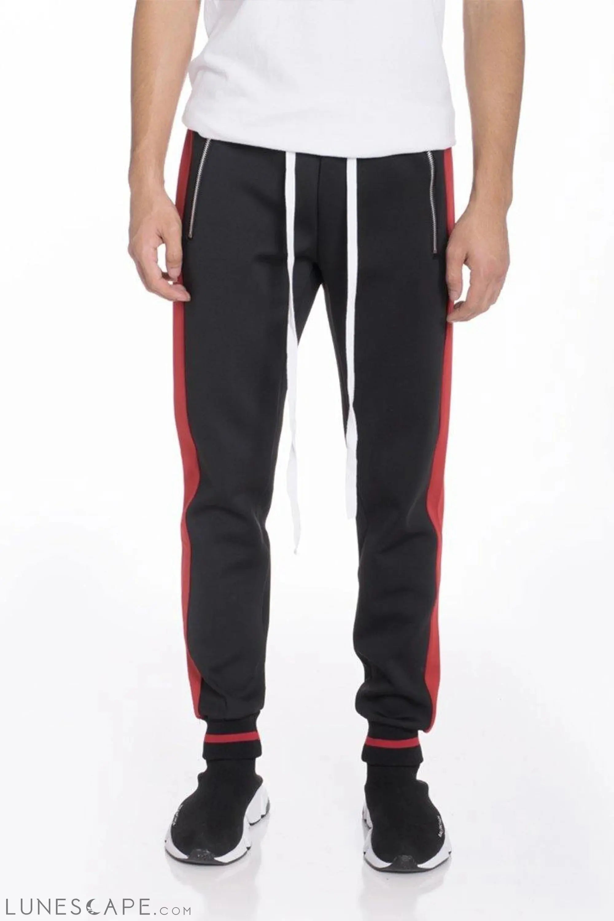 RALLY TRACK PANTS- BLACK/RED LUNESCAPE