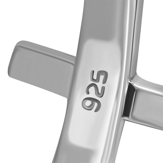 Simple Plain Silver Cross Band Ring
