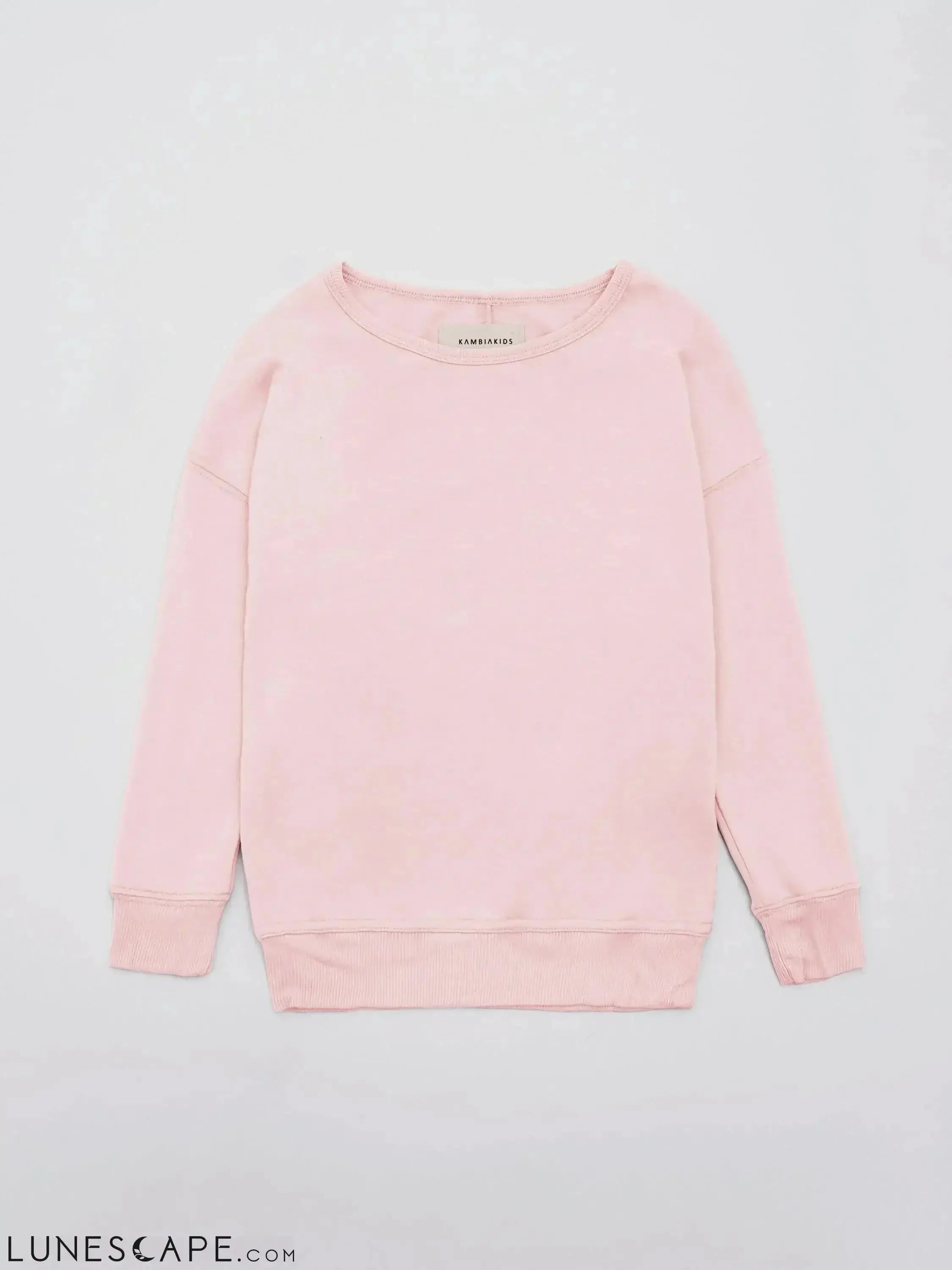 Recycled Bamboo Crewneck Warmie Sweatshirt - Pink LUNESCAPE