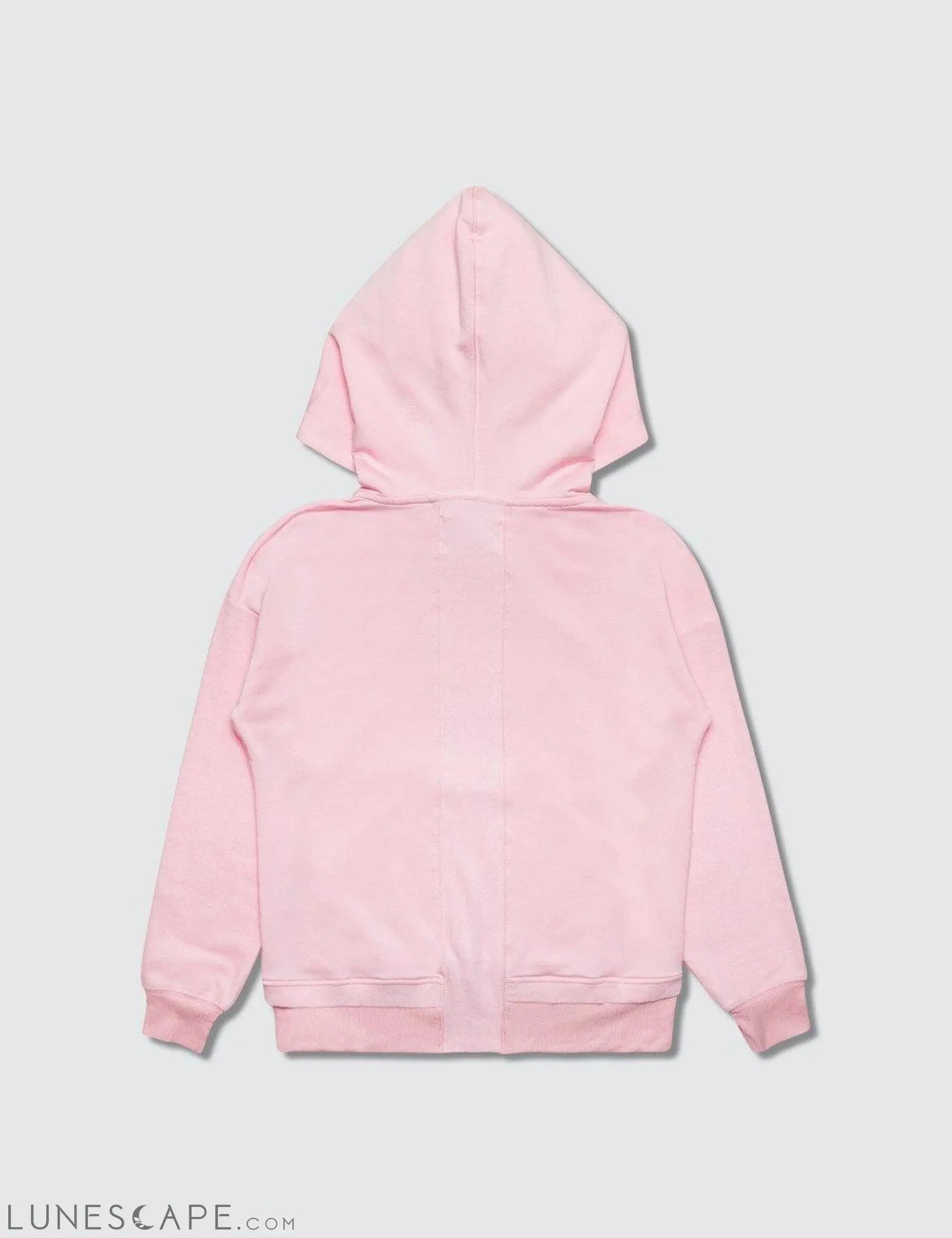 Recycled Bamboo Warmie Hooded Sweatshirt - Pink LUNESCAPE