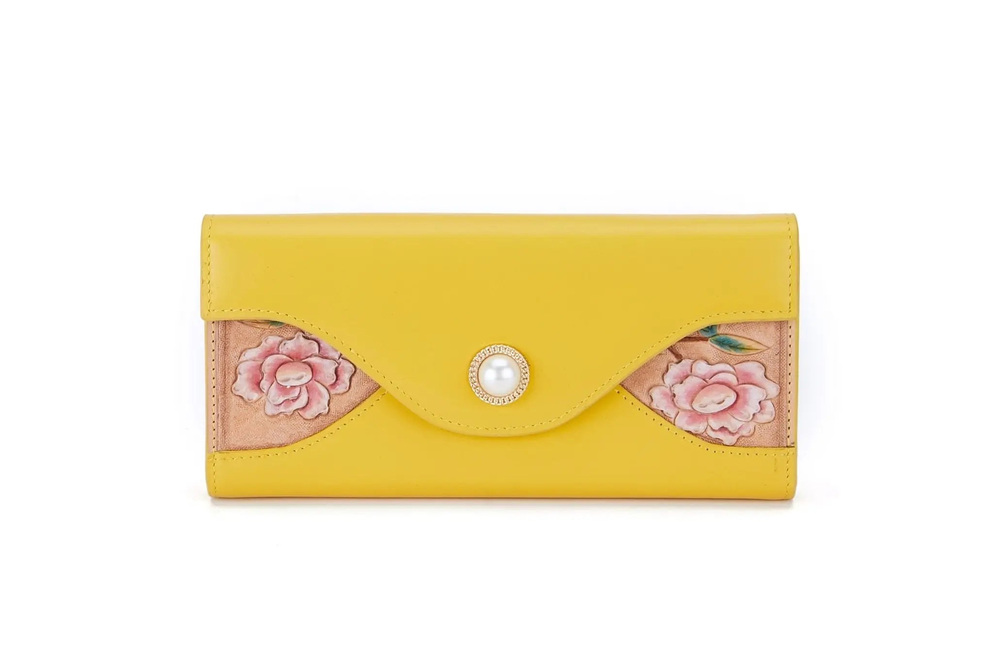 Rose Yellow Continental Wallet LUNESCAPE