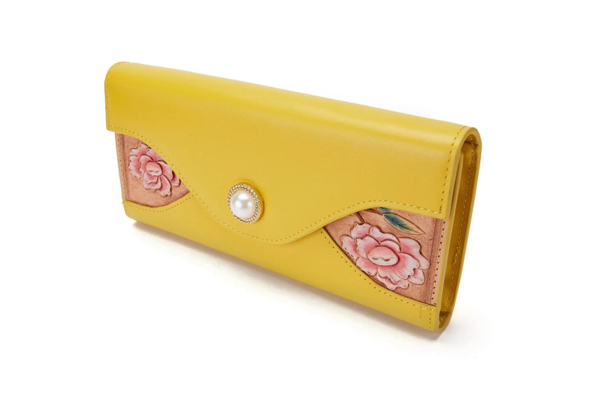 Rose Yellow Continental Wallet LUNESCAPE