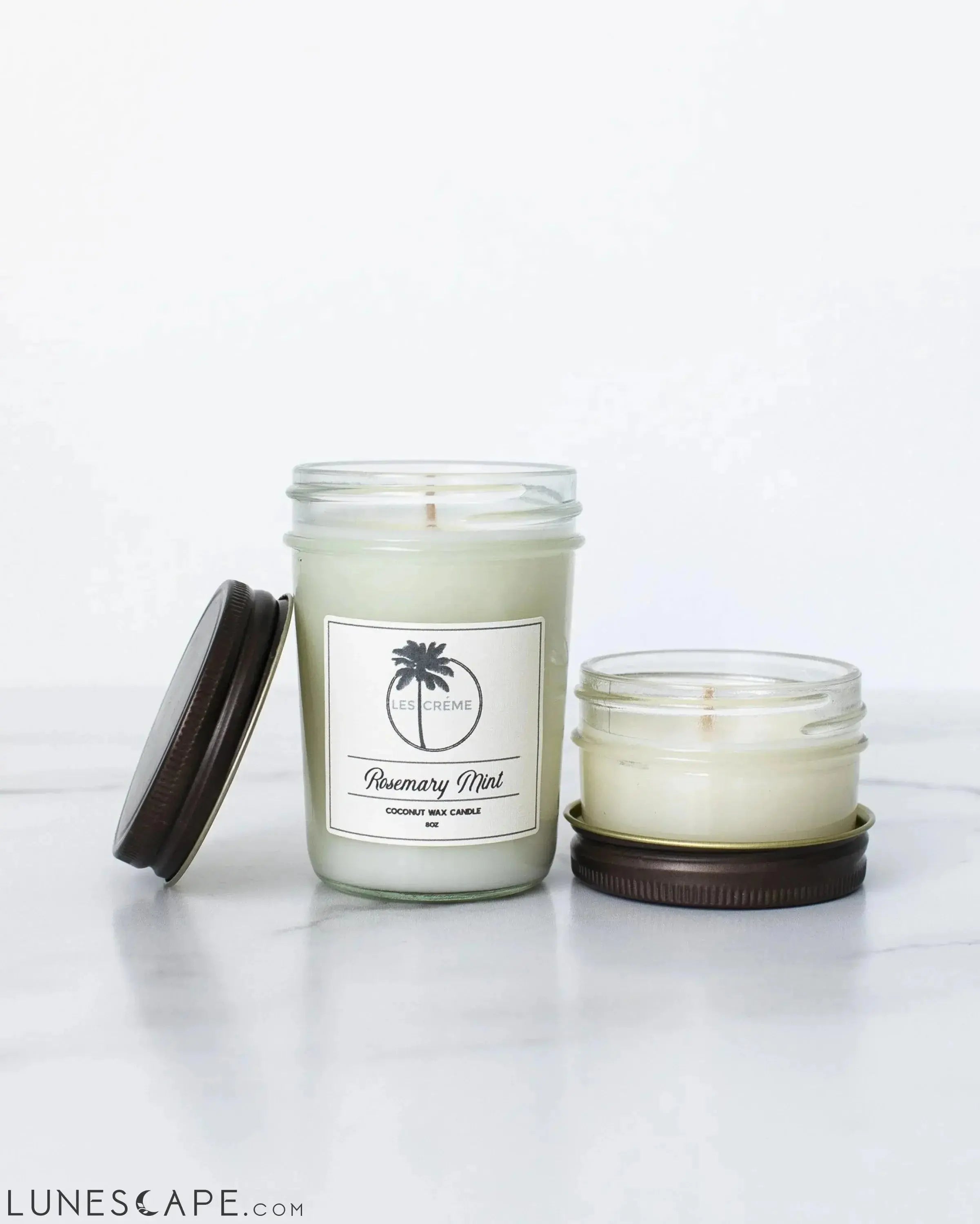 Rosemary Mint Scent Coconut Wax Candle LUNESCAPE
