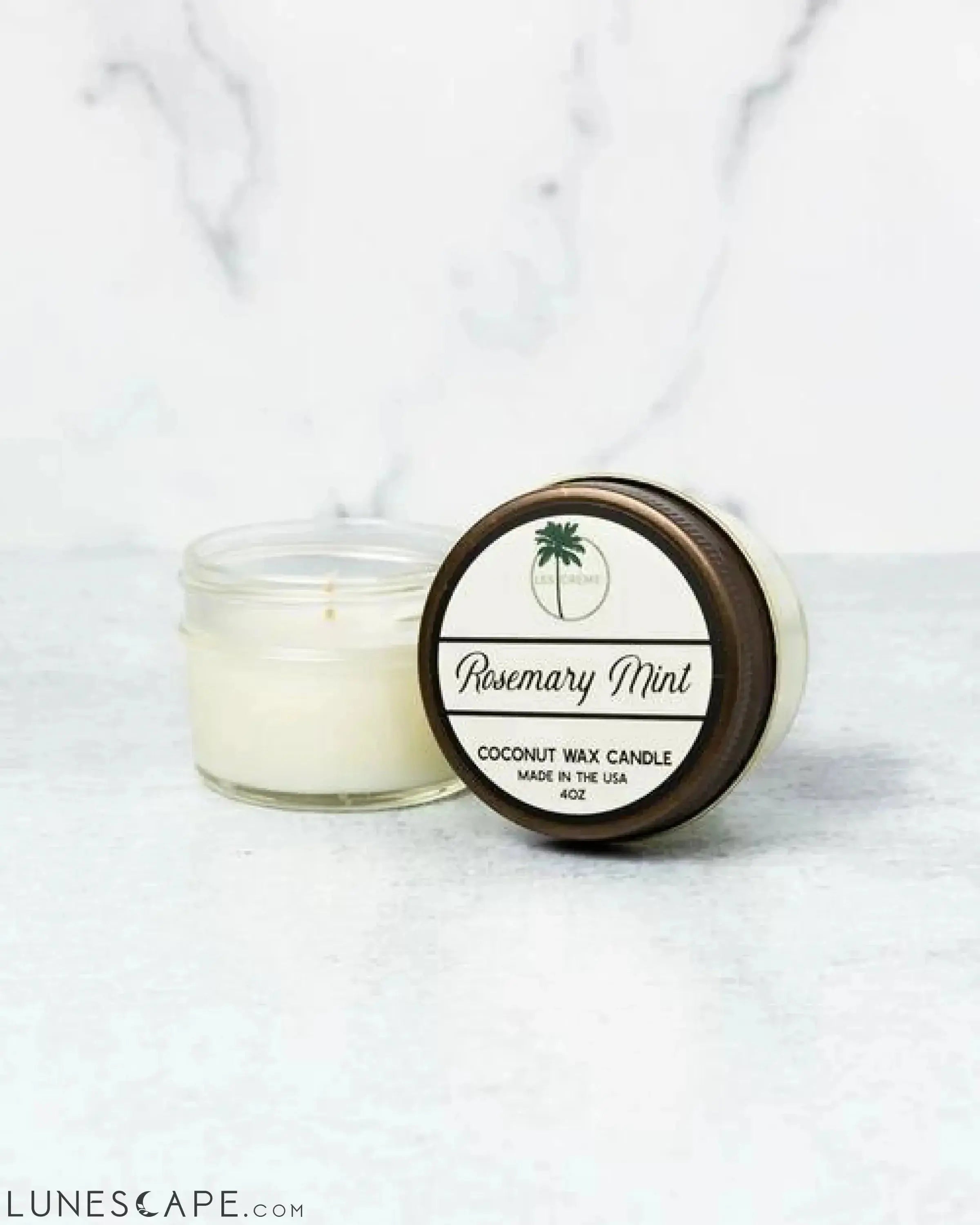 Rosemary Mint Scent Coconut Wax Candle LUNESCAPE