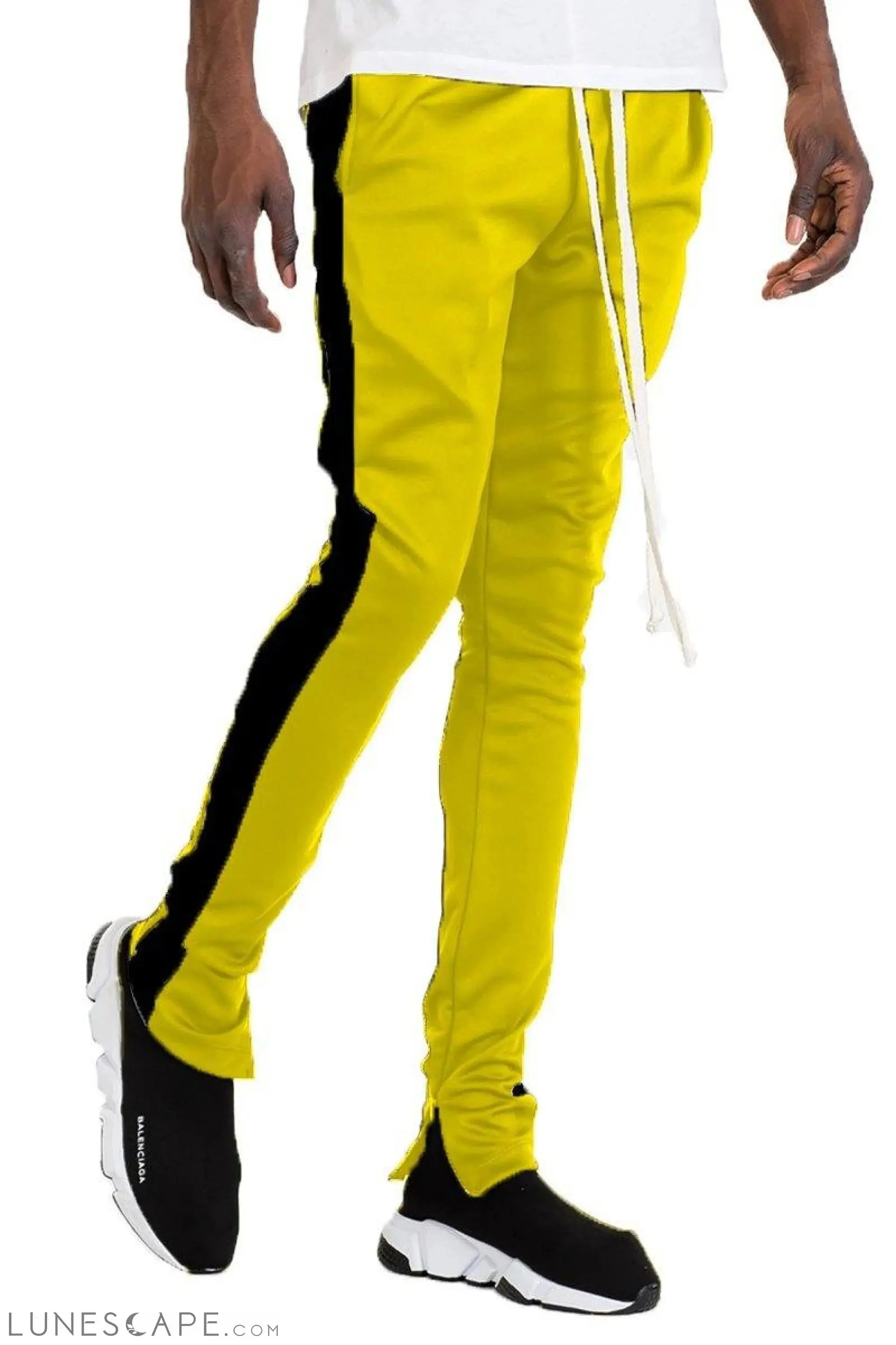 SLIM FIT TRACK PANTS - YELLOW LUNESCAPE