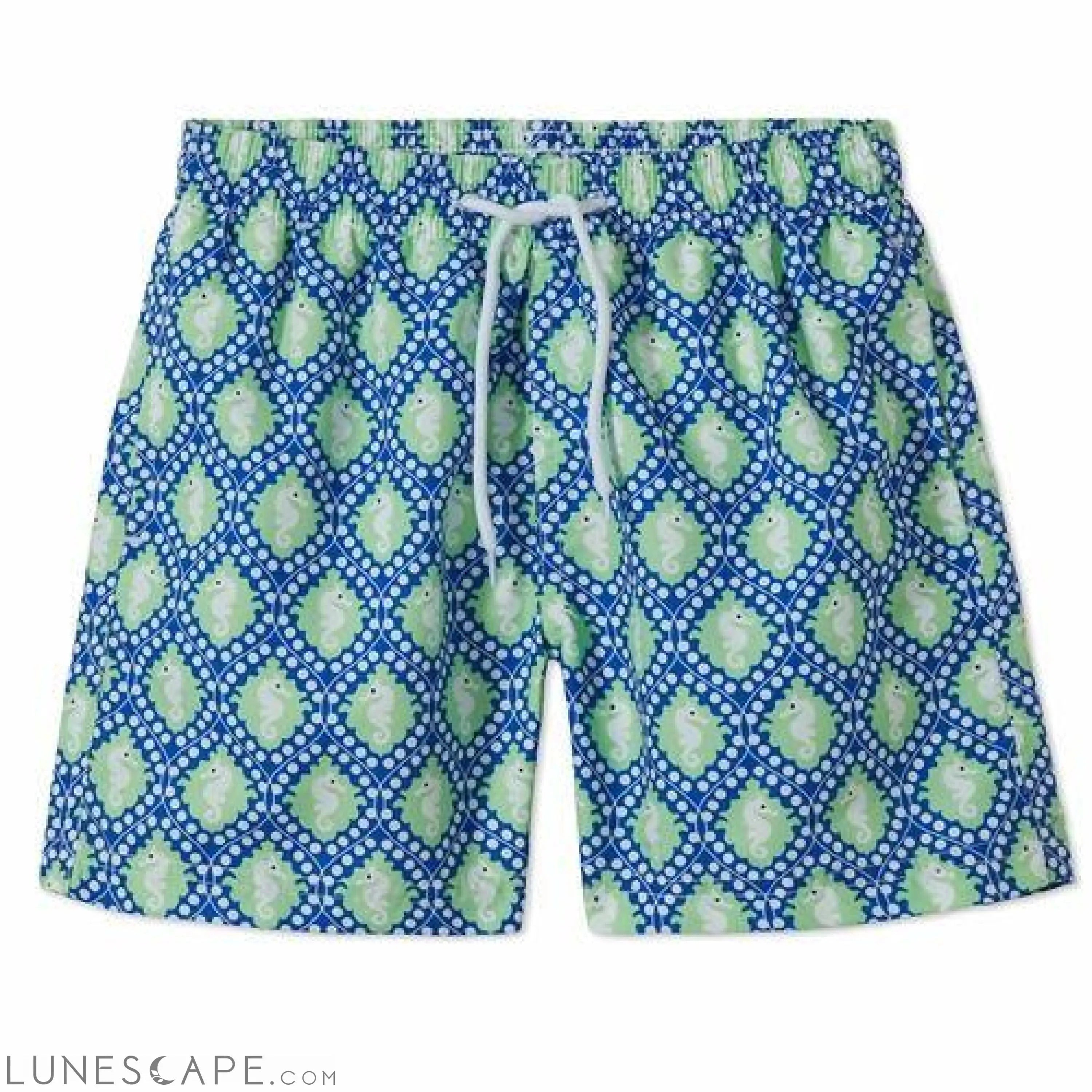 Scalloped Sea Pony Board Shorts LUNESCAPE