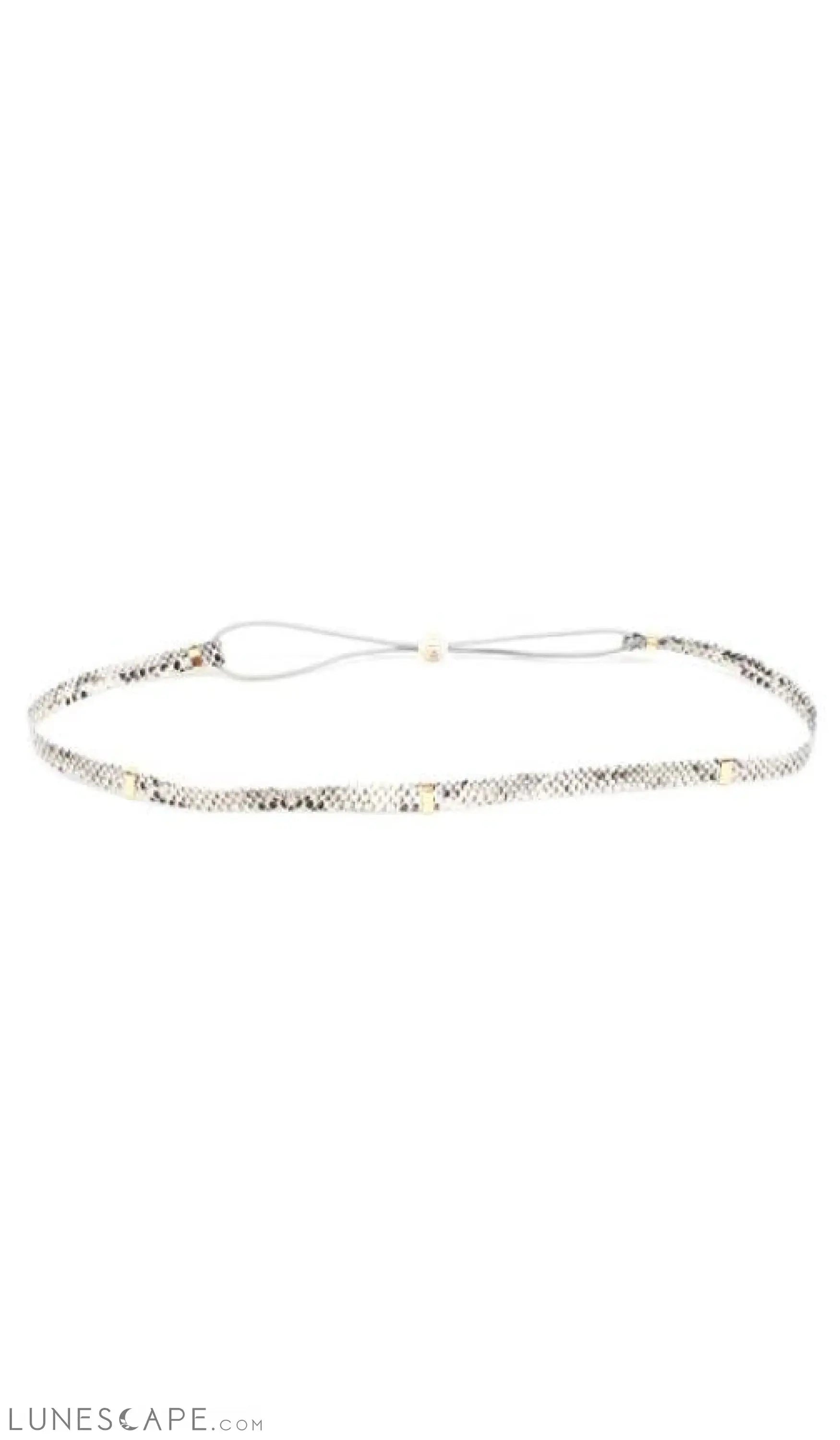 Signature Leather Headband - Grey LUNESCAPE