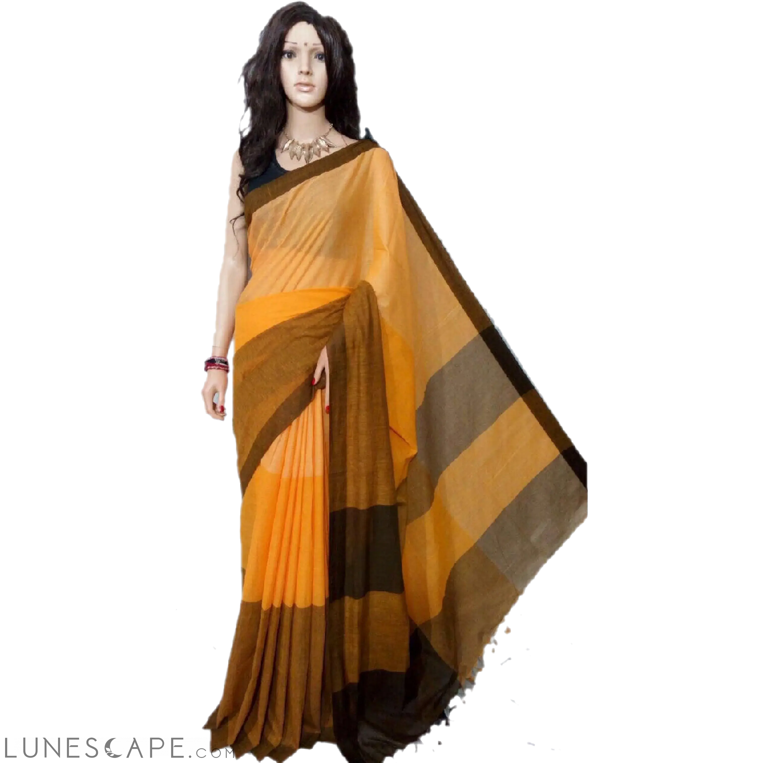 Soft Khadi Cotton Saree Dress LUNESCAPE