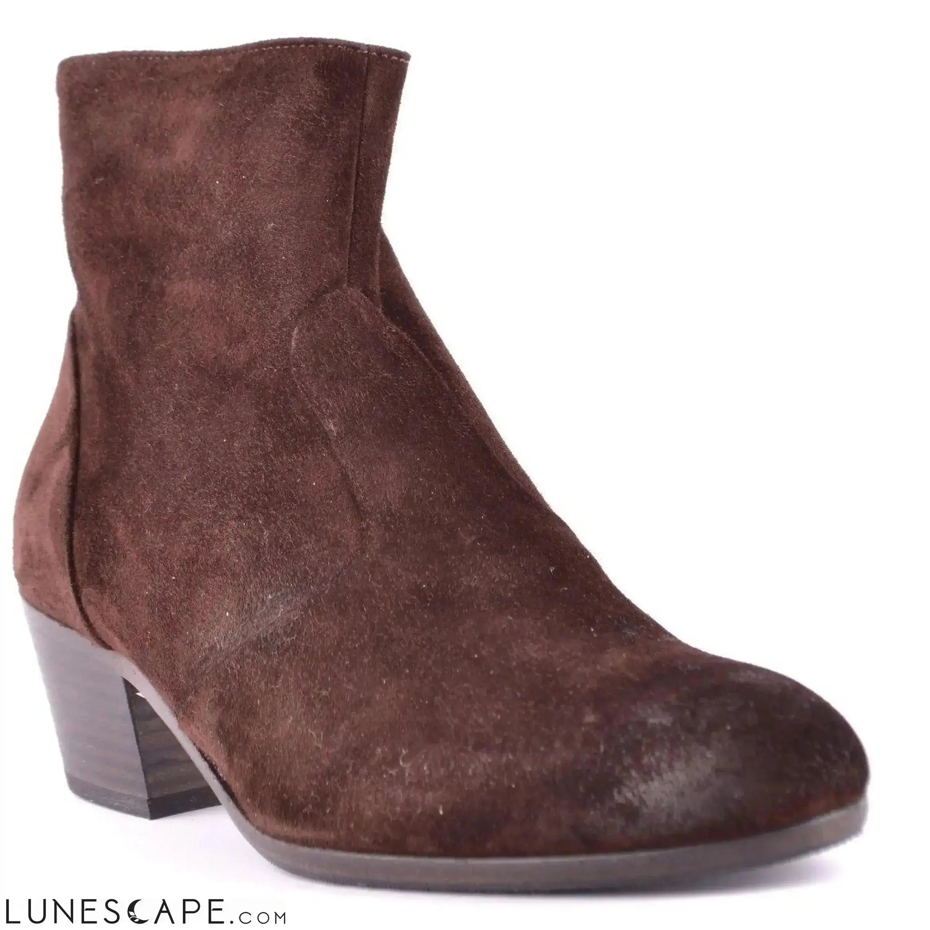 Suede Chelsea Boots with Block Heel - HENDERSON BARACCO LUNESCAPE