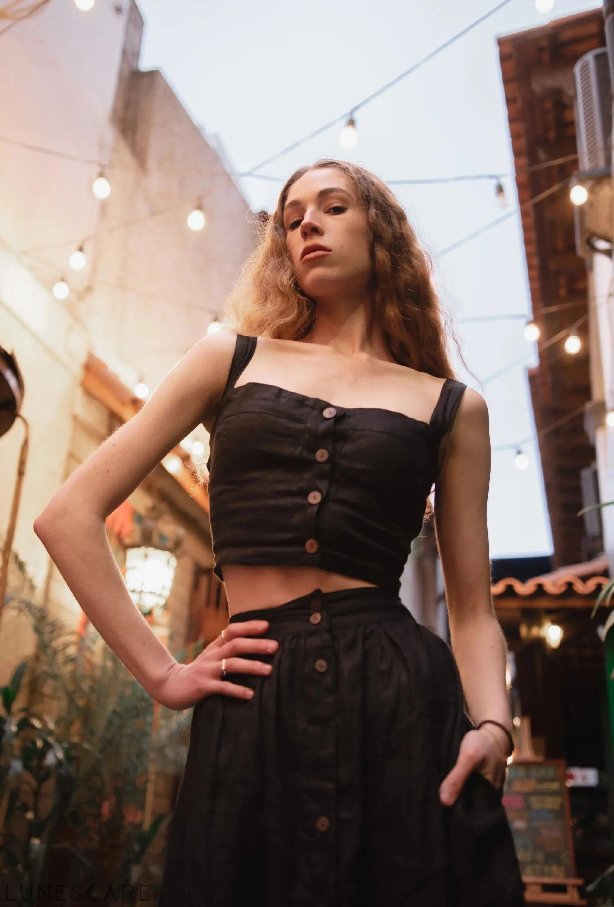 Theodora Bustier - Black LUNESCAPE