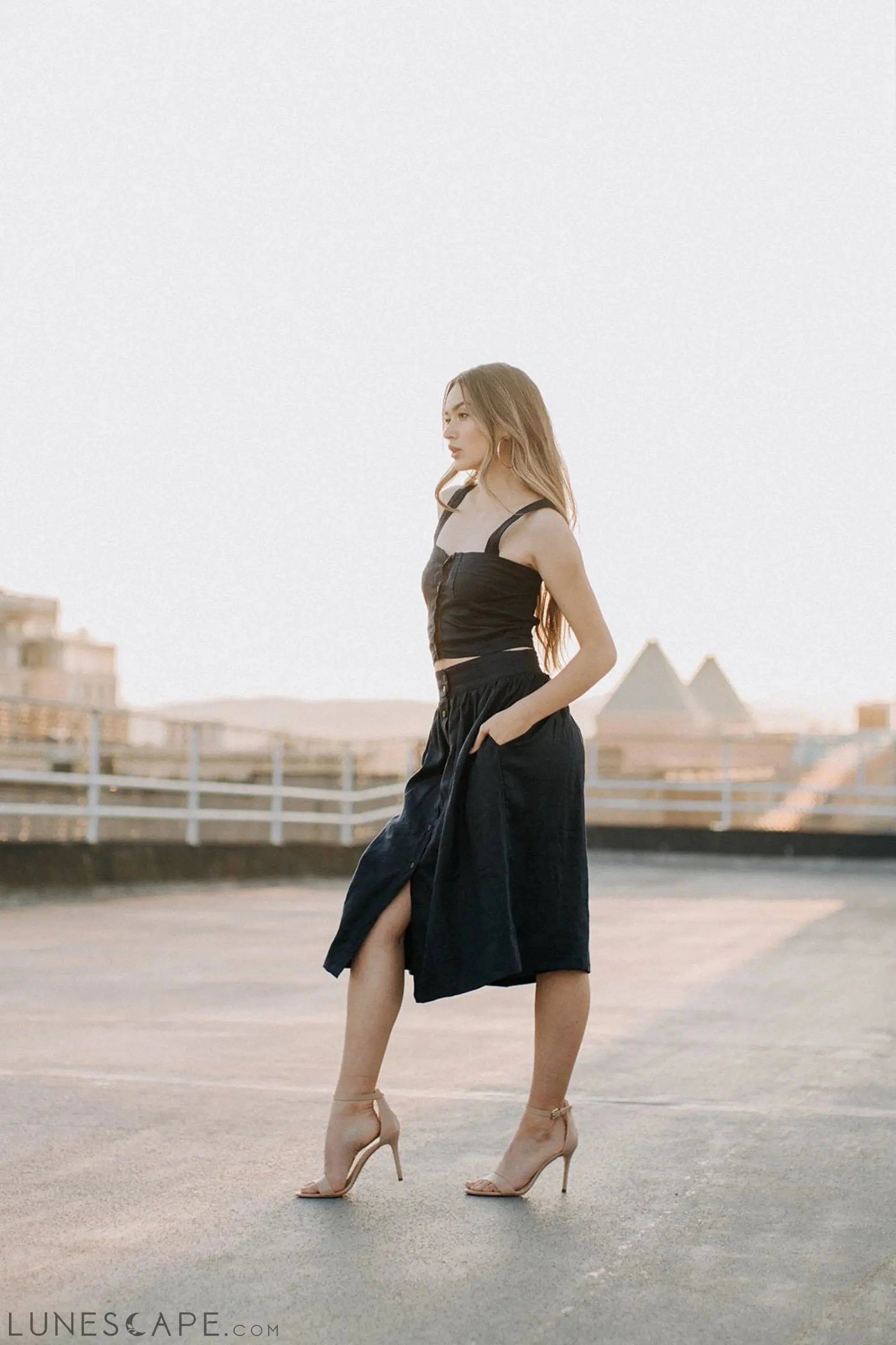 Theodora Bustier - Navy LUNESCAPE