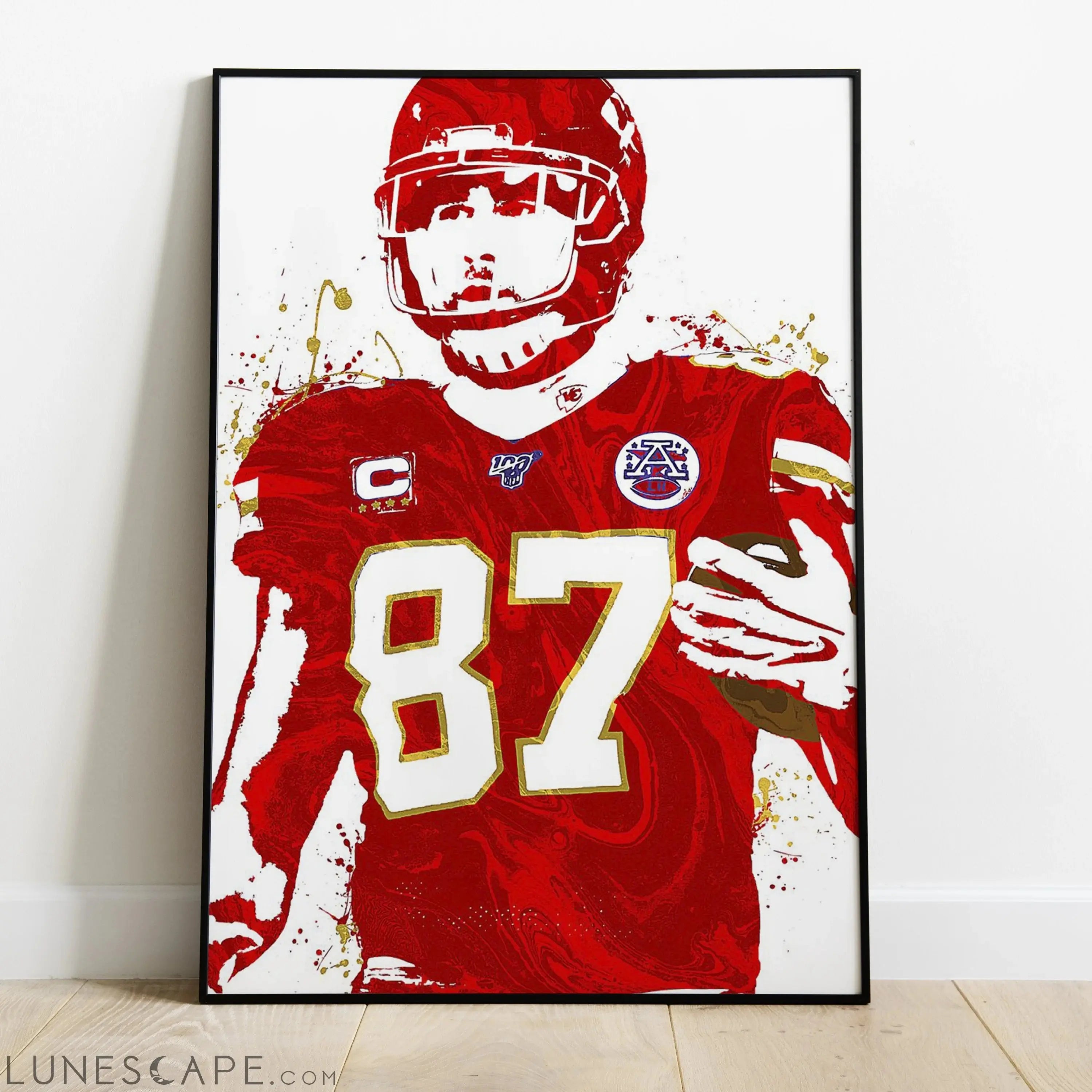 Travis Kelce Wall Poster - Multiple Sizes LUNESCAPE