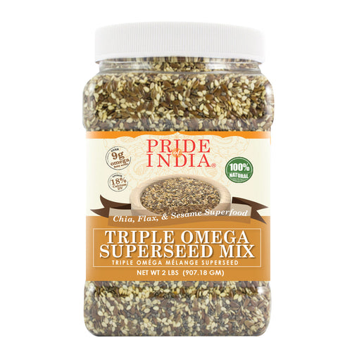 Triple Omega Superseed Mix - Chia Flax & Sesame Superfood Jar LUNESCAPE