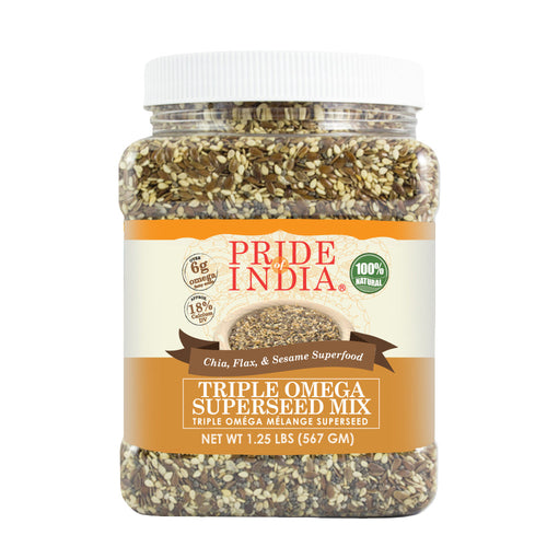 Triple Omega Superseed Mix - Chia Flax & Sesame Superfood Jar LUNESCAPE