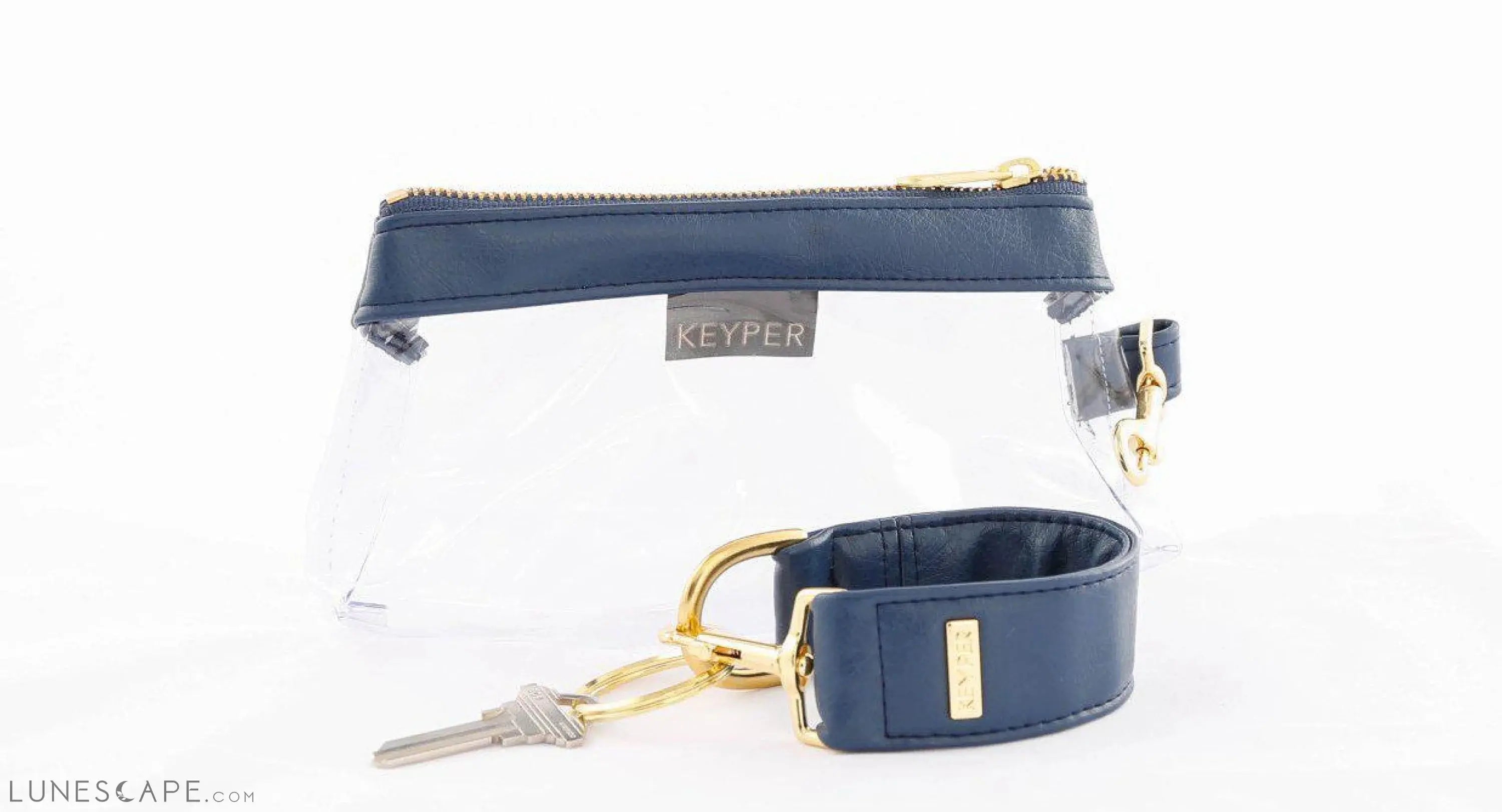 True Navy Vegan Leather 2-Piece WRISTLET SET LUNESCAPE