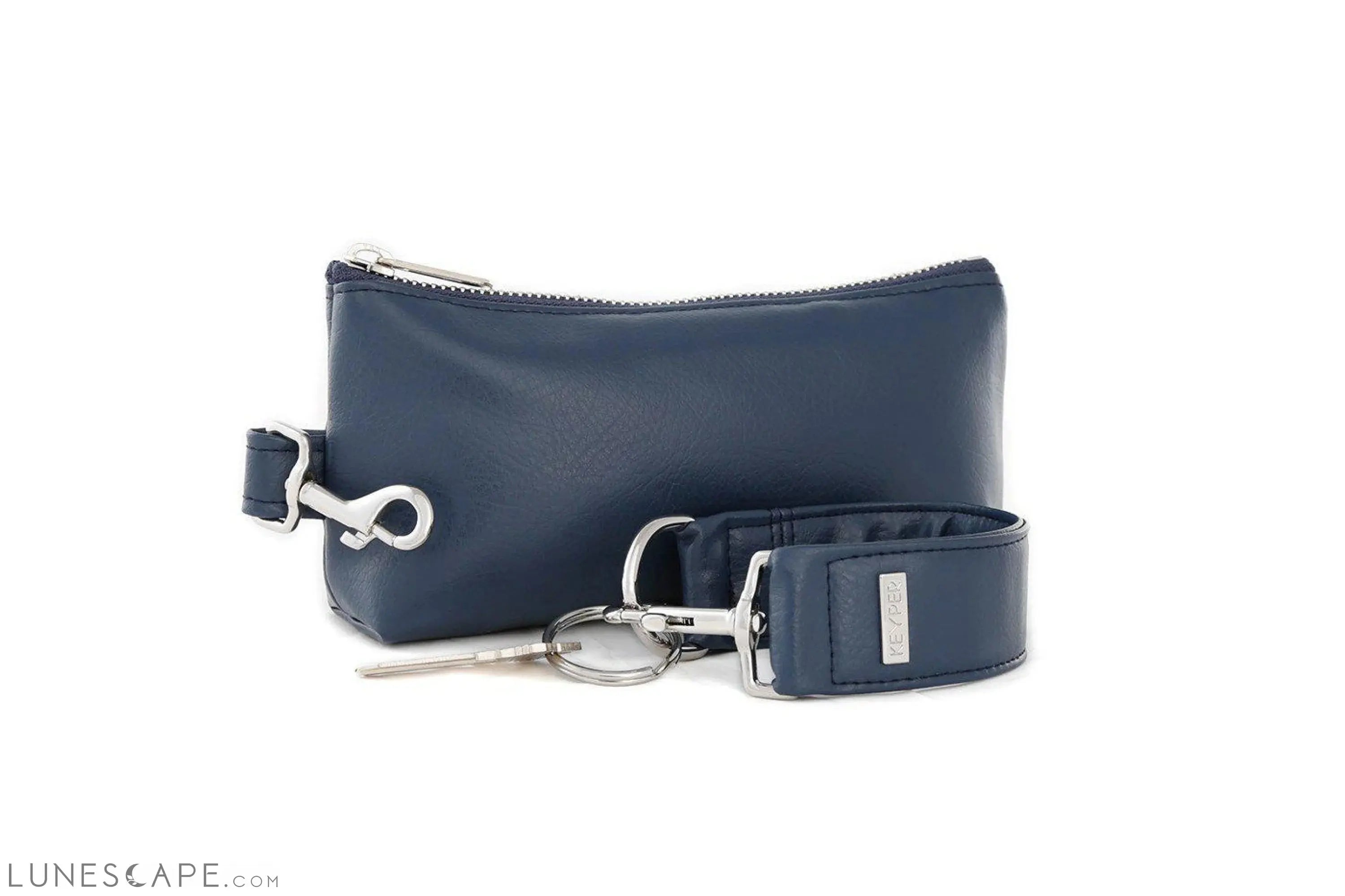 True Navy Vegan Leather 2-Piece WRISTLET SET LUNESCAPE