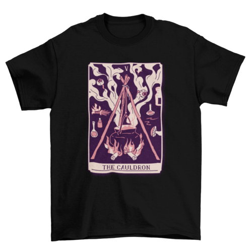 Cauldron mystical tarot card t-shirt LUNESCAPE